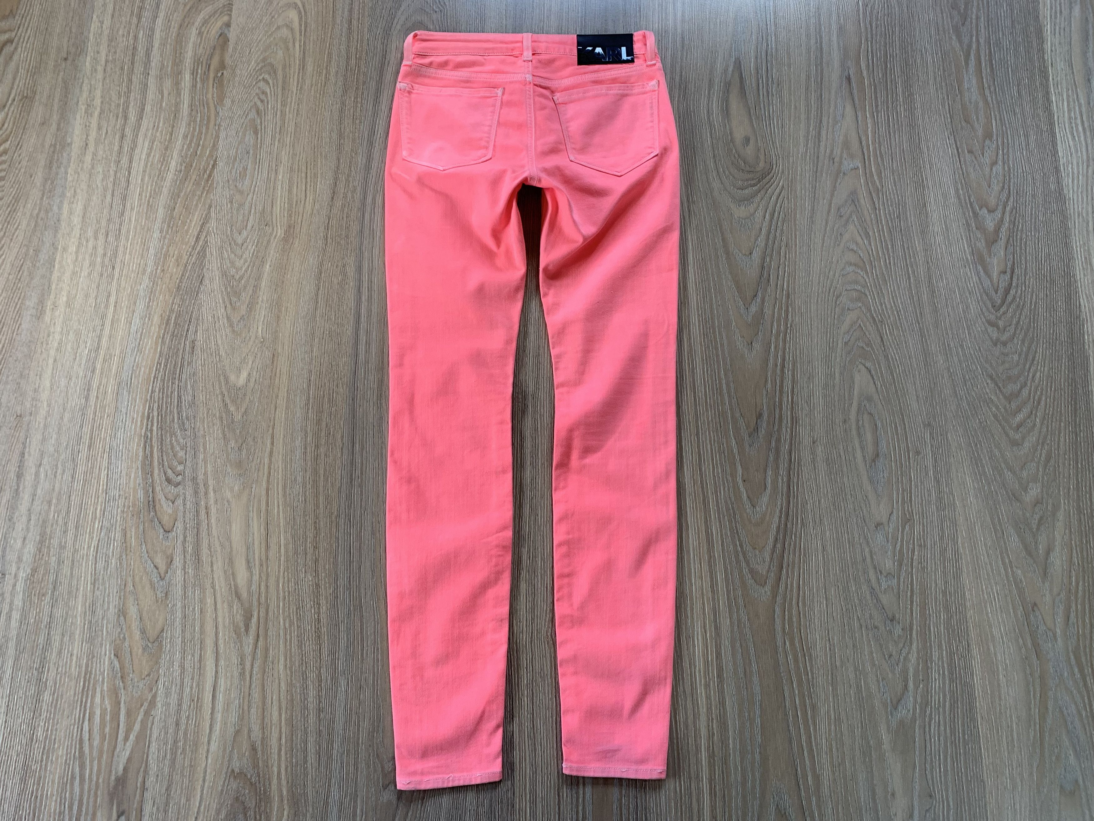 Karl Lagerfeld × Vintage Karl Lagerfeld Womens Skinny Pink Jeans Size 26" / US 2 / IT 38 - 3 Thumbnail