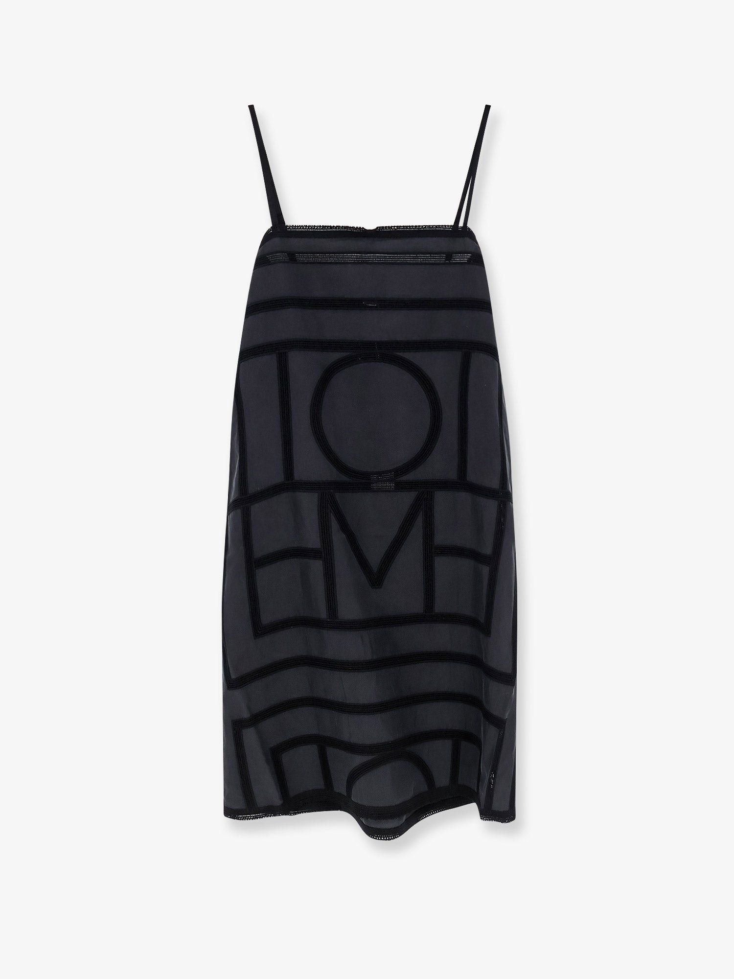 Toteme Short Silk Dress With All-Over Monogram Size M / US 6-8 / IT 42-44 - 1 Thumbnail