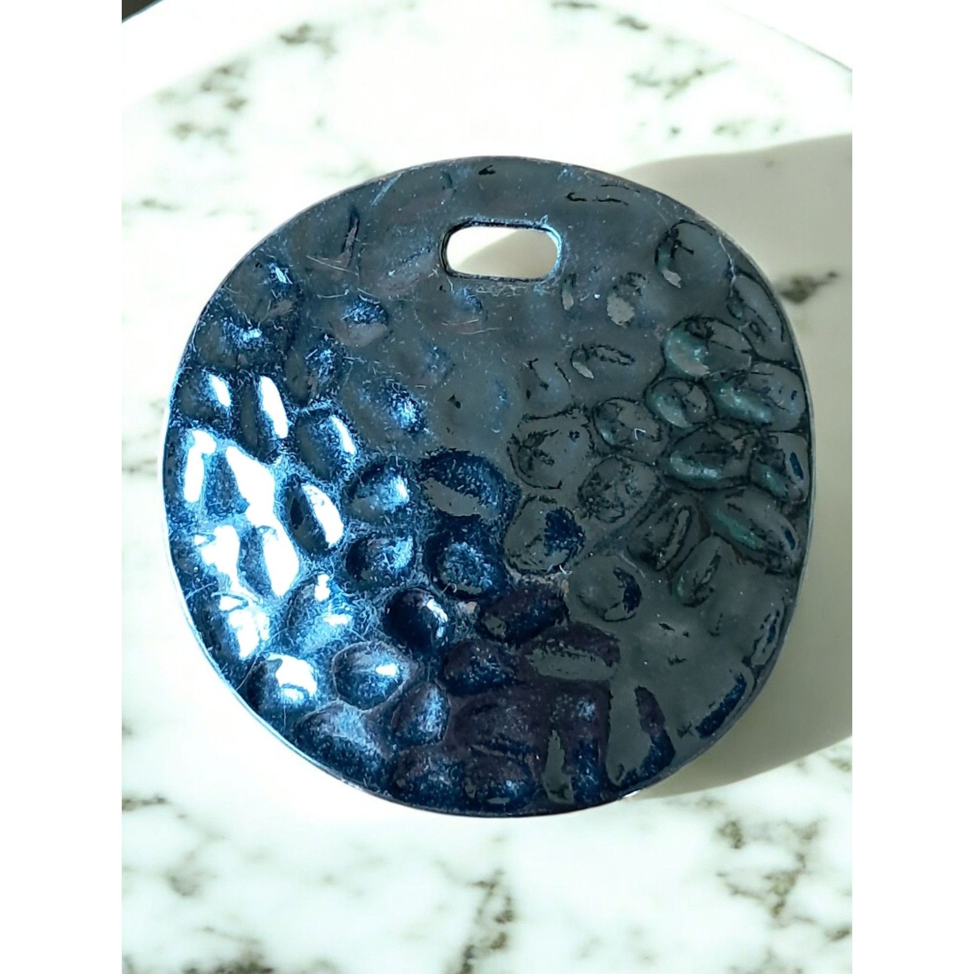 Other Hammered Silver Metal Disc Pendant Size ONE SIZE - 1 Thumbnail