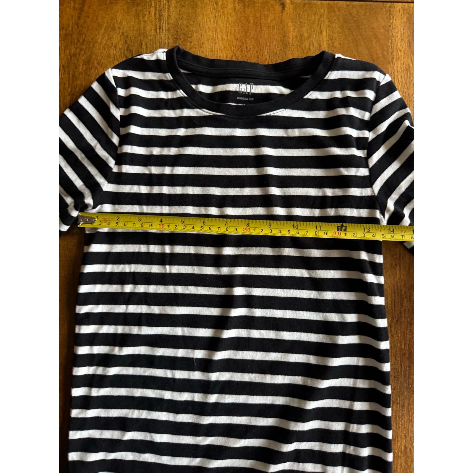 Gap GAP Modern Tee Striped Black White Short Sleeve Size S Size S / US 4 / IT 40 - 5 Thumbnail