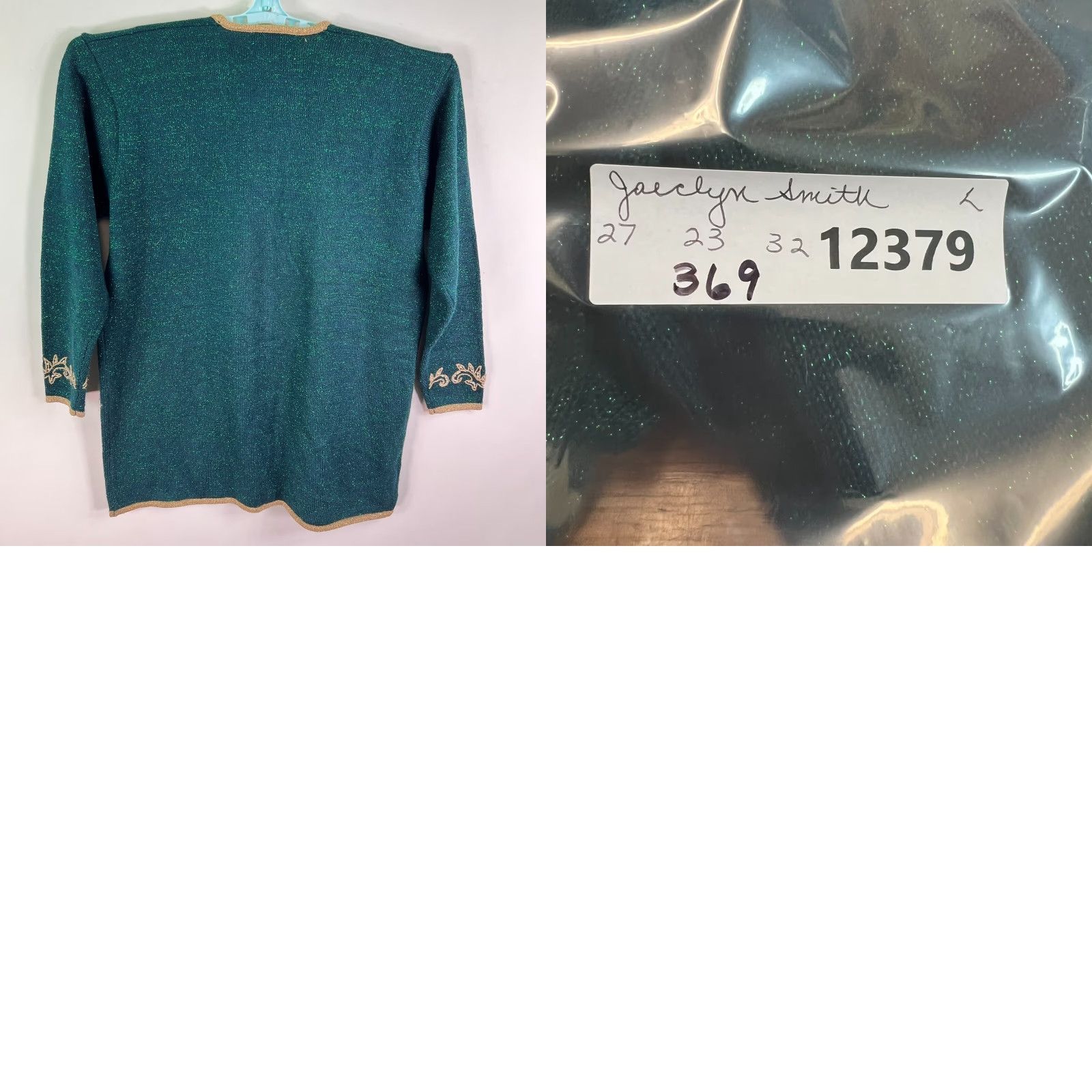 Vintage VINTAGE Smith Metallic Beaded Cardigan Sweater Womens Size L Green Casual Formal Party 80s 90s Size L / US 10 / IT 46 - 8 Thumbnail