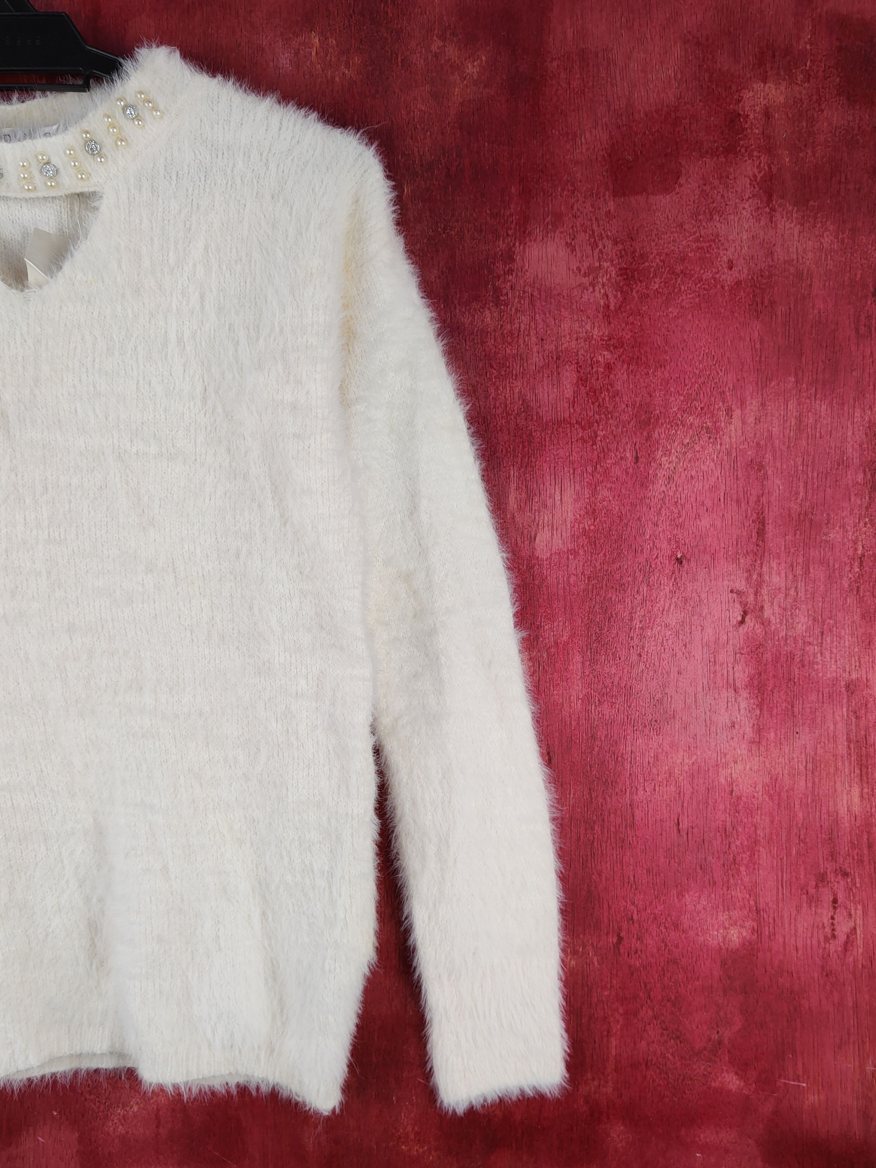 Homespun Knitwear × Japanese Brand R.L.O White Shag Shaggy Fur Mohair Knitwear #S1995 Size S / US 4 / IT 40 - 7 Thumbnail