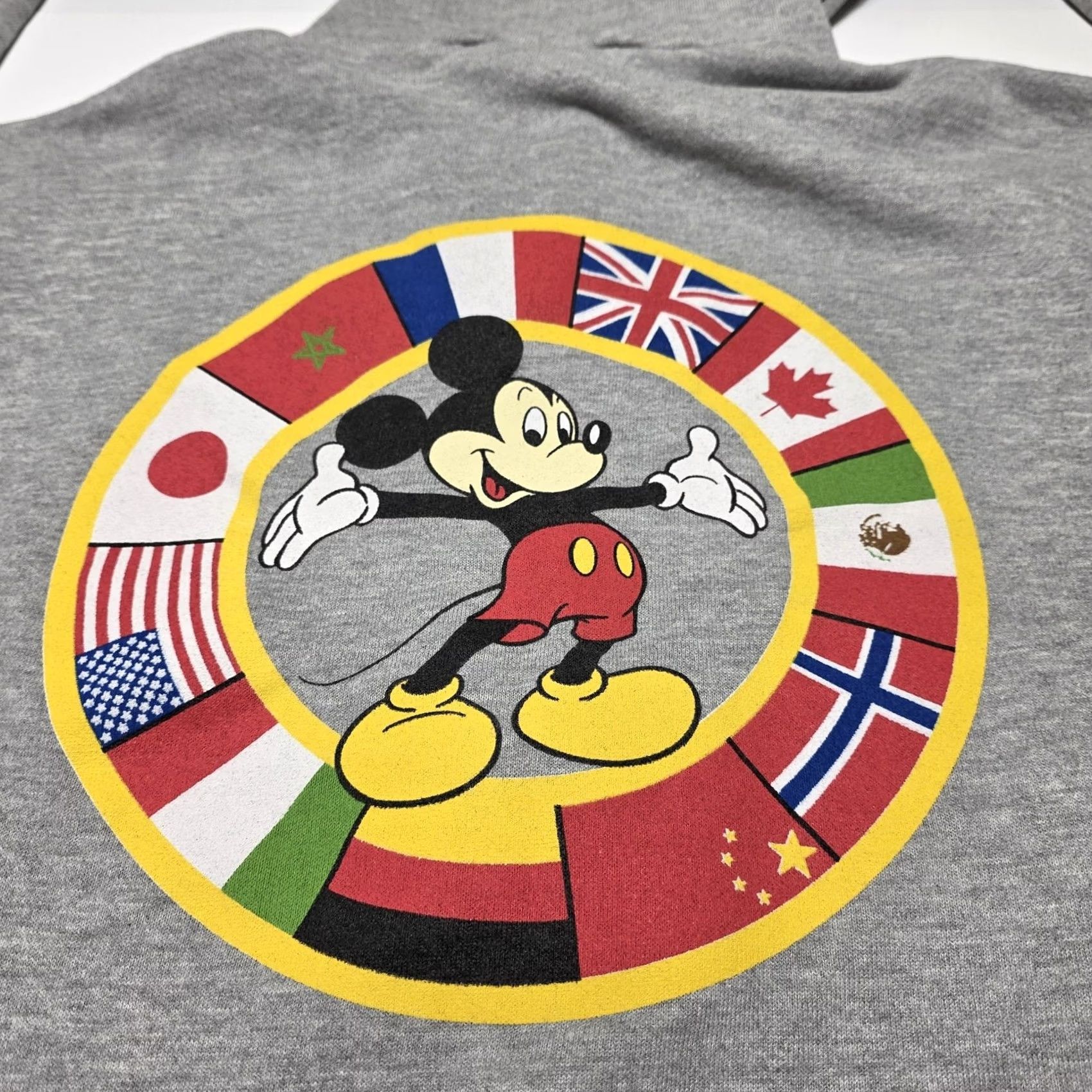 Disney VINTAGE Disney Epcot Mickey Mouse Full Zip Hoodie Men L USA Distressed 90s Hoodie Mens Large Gray Pockets 90s Retro Canvas Cotton Baggy Crew Neck Size US L / EU 52-54 / 3 - 2 Thumbnail