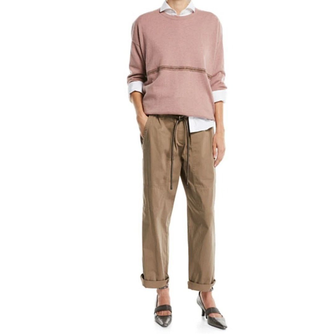 Brunello Cucinelli Brunello Cucinelli Paperbag Brown Belted Trouser Pants 2 Size 26" / US 2 / IT 38 - 7 Thumbnail