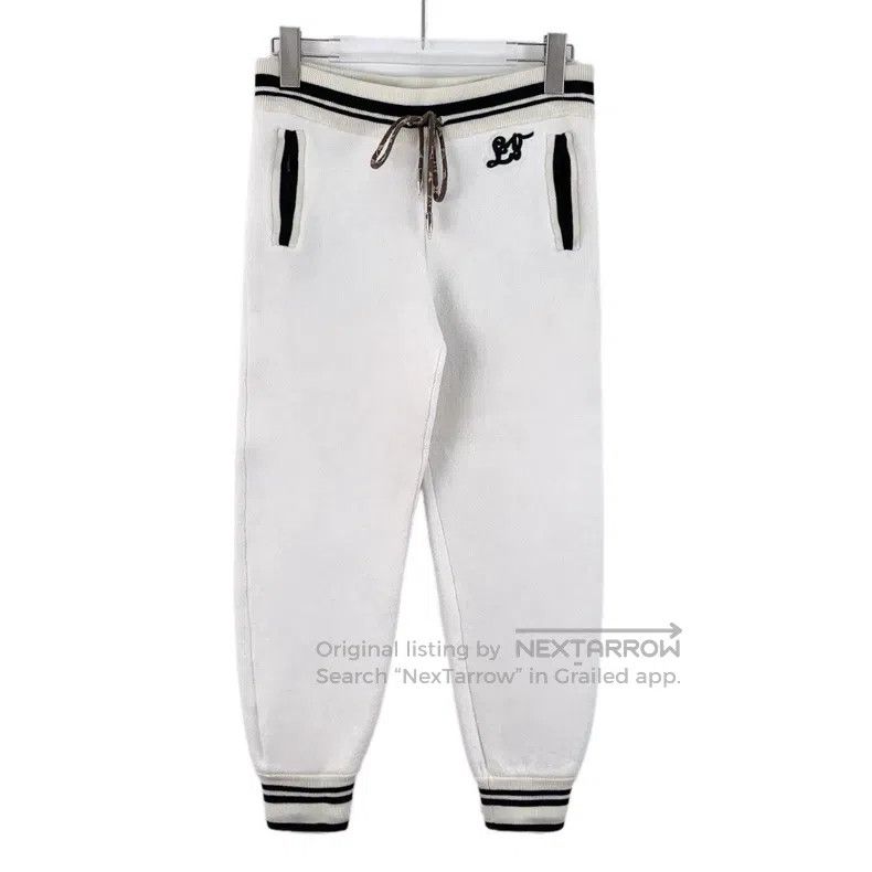Louis Vuitton Louis Vuitton size s White striped wool drawstring slacks p Size US 28 / EU 44 - 1 Thumbnail