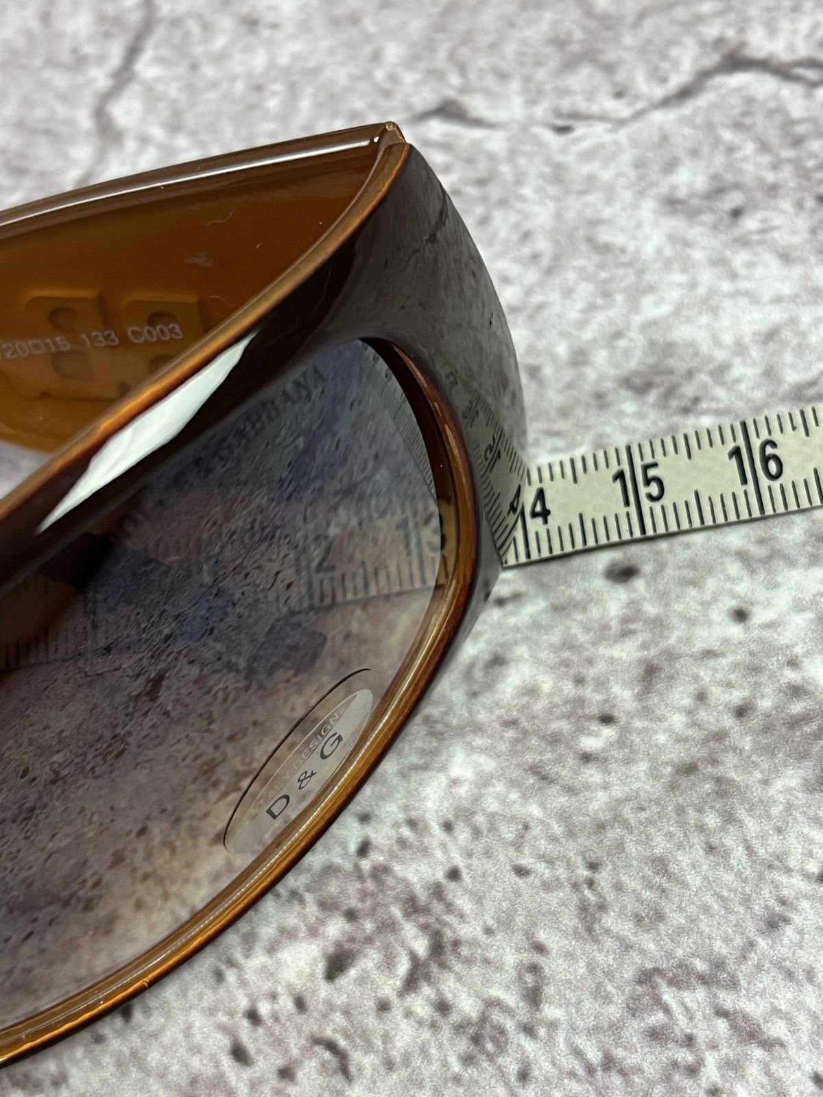 Dolce & Gabbana Vintage D&G 🇮🇹 Shield Sunglasses Brown Gradient Y2K UV400 Size ONE SIZE - 18 Thumbnail