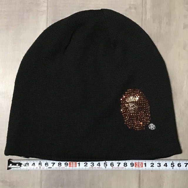 Bape × Nigo × Swarovski BAPE Swarovski APE HEAD logo beanie knit cap APE NIGO Size ONE SIZE - 4 Thumbnail
