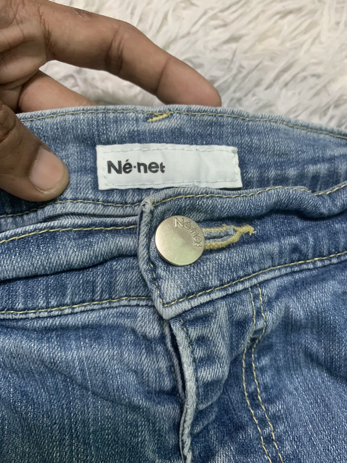 Issey Miyake × Japanese Brand × Ne-Net RARE ISSEY MIYAKE DENIM BUCKLE BACK Size US 31 - 6 Thumbnail