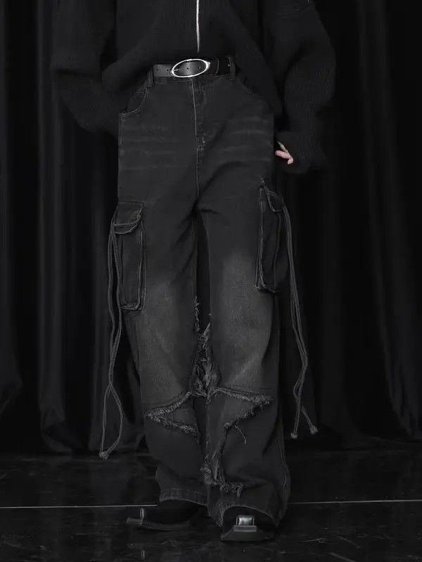 Japanese Brand Seiko x Aika Black wash street baggy jeans Size US 34 / EU 50 - 4 Thumbnail