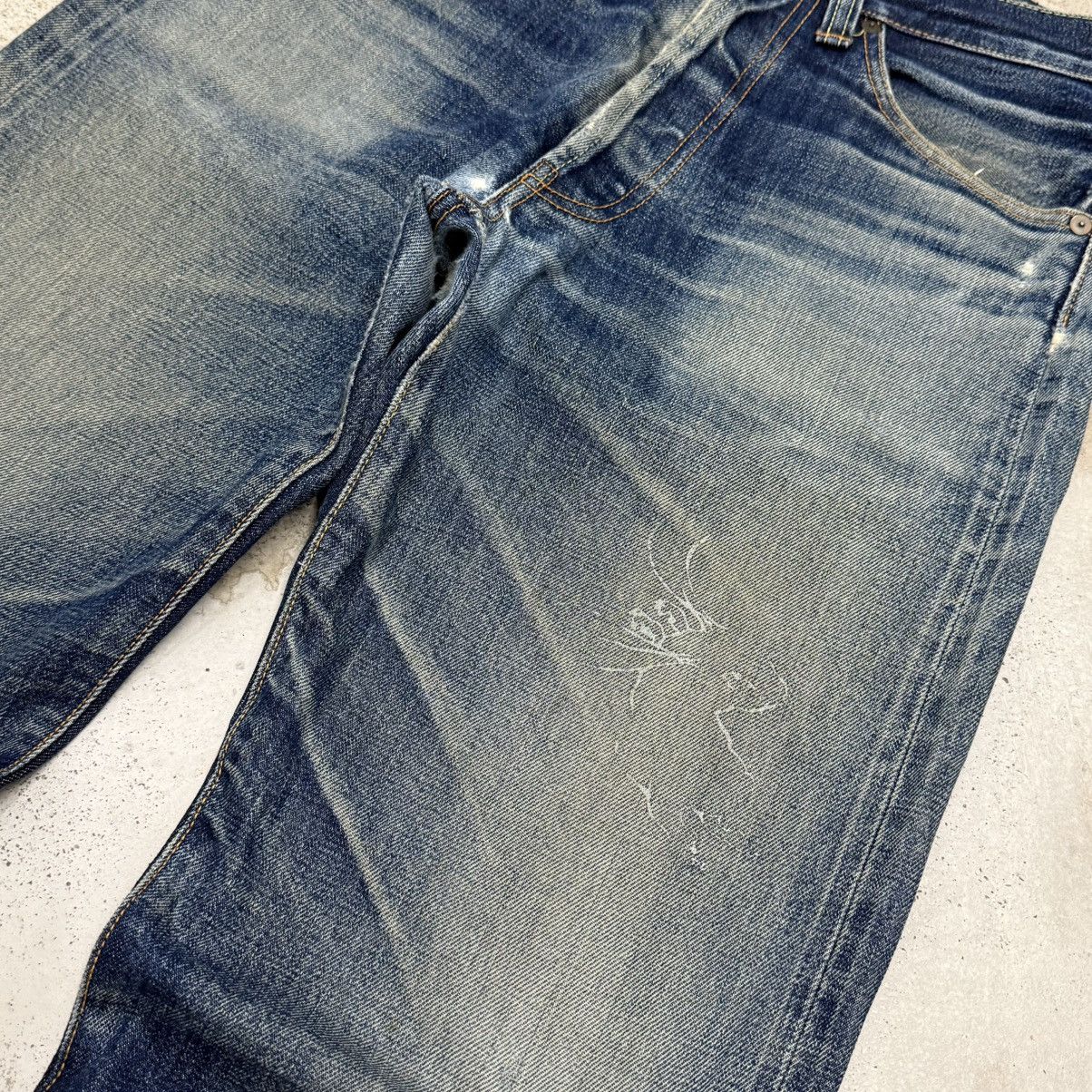 Japanese Brand Chikiriya Selvedge Chainstitch Mudwash Japanese Denim Size US 30 / EU 46 - 9 Thumbnail