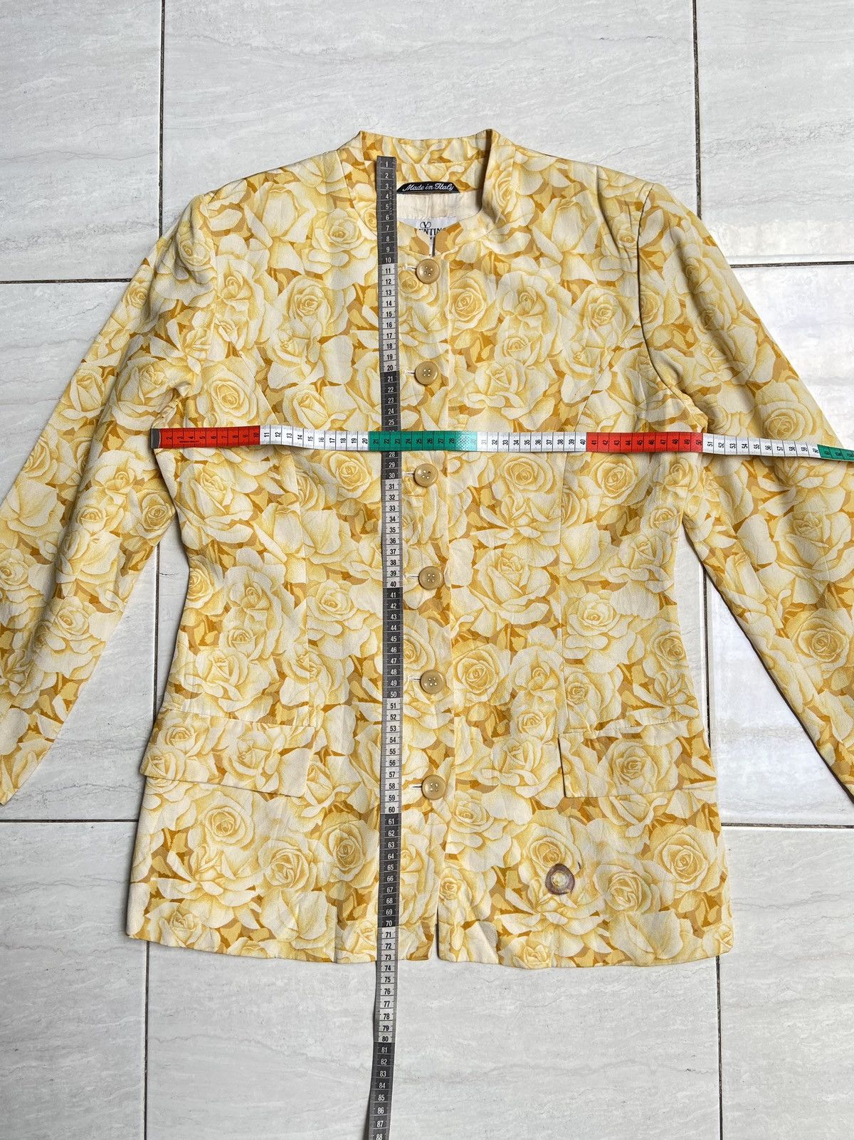 Valentino VALENTINO MISS V Yellow Flower Blazers Size 50L - 2 Thumbnail