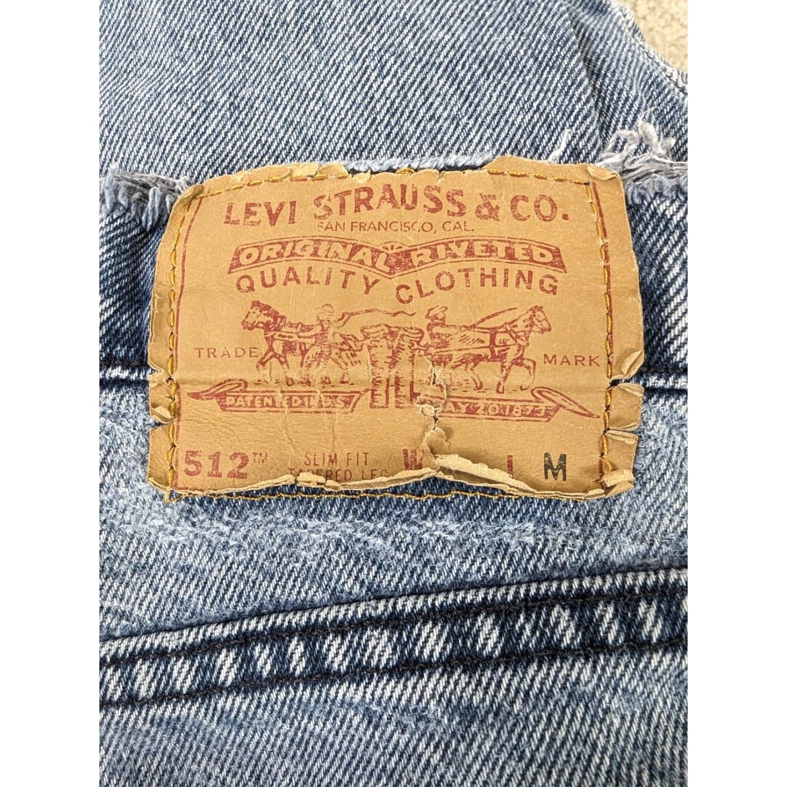 Levi's VINTAGE Levi's Womens Jeans Blue 512 Slim Fit Tapered Leg 13 Med 30x30 Sz 10 V2W Size 34" / US 12 / IT 48 - 3 Thumbnail