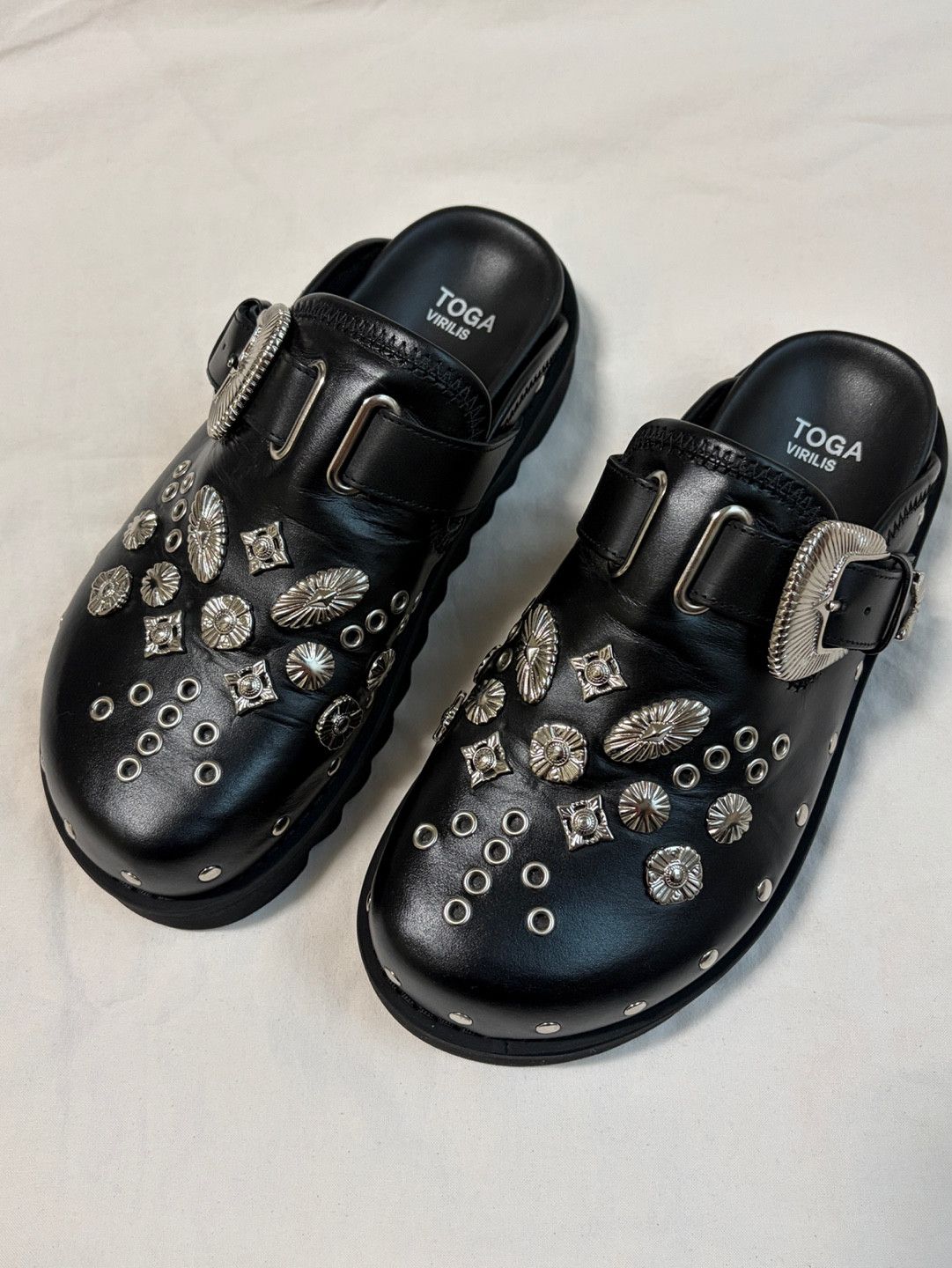 TOGA VIRILIS Toga Virilis studded leather slippers Pulla mules Shoes Size US 8 / EU 41 - 1 Thumbnail
