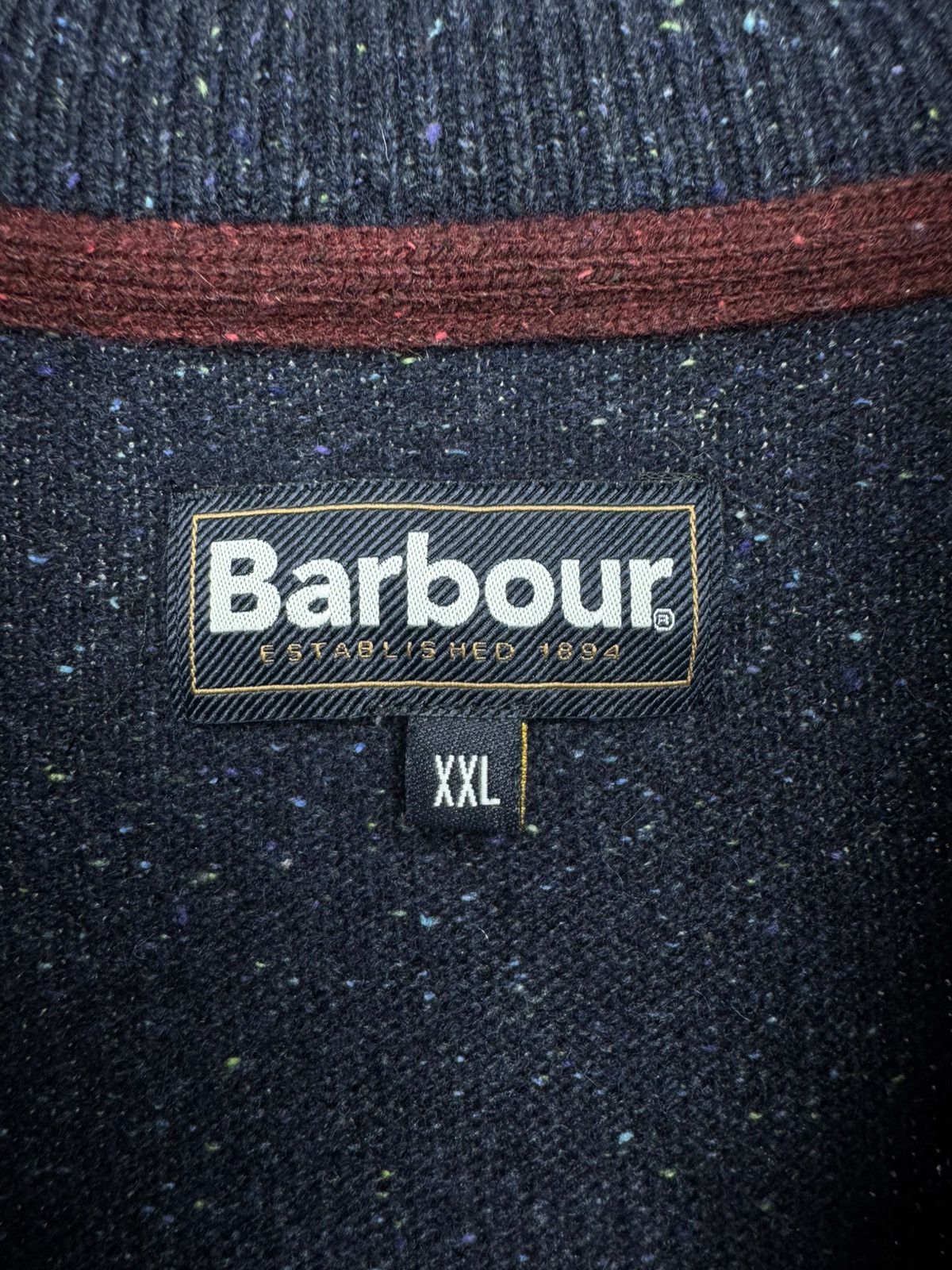 Barbour Barbour Men’s Tisbury Half Zip Sweater Navy Blue wool blend Size US XXL / EU 58 / 5 - 10 Thumbnail