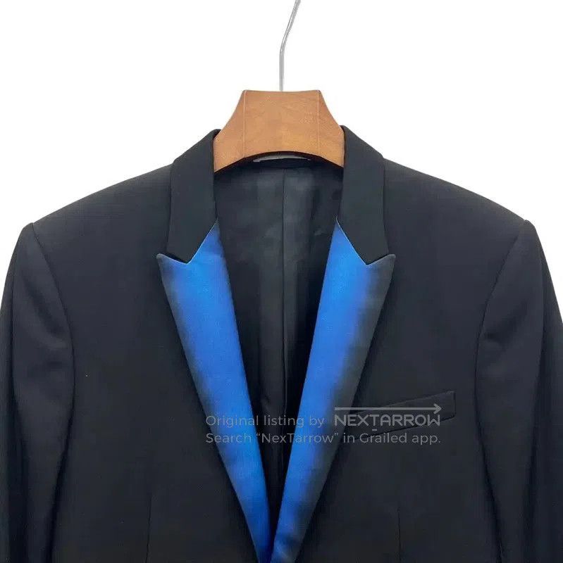 Dior Dior Black Men's Jacket with Blue Lapels . Size US M / EU 48-50 / 2 - 4 Thumbnail