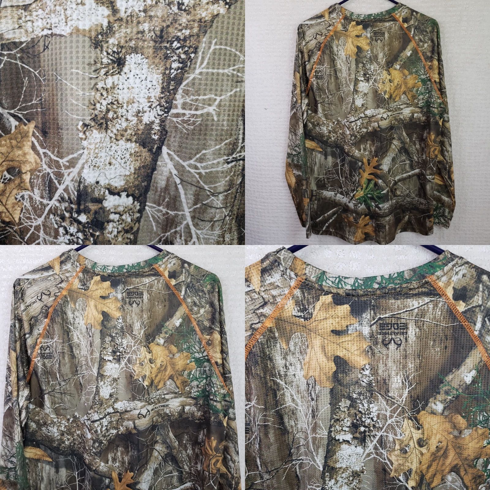 Realtree Realtree Edge Long Sleeve Crew Neck Pullover Shirt Men L Camouflage Brown Knit T-Shirt Size US L / EU 52-54 / 3 - 8 Thumbnail