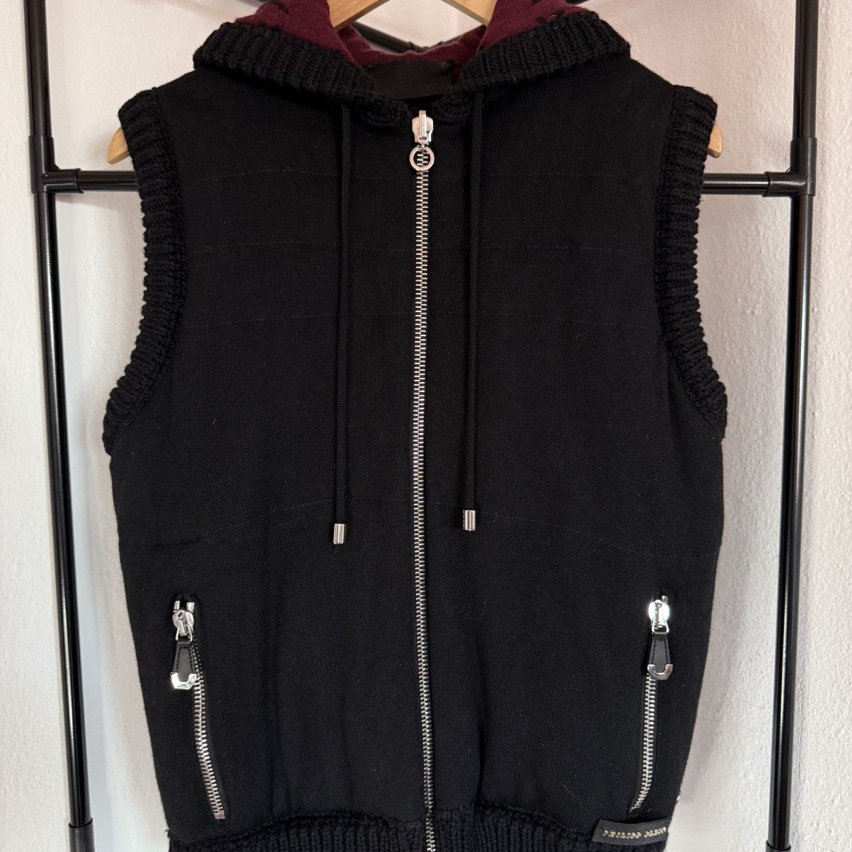 Philipp Plein Philipp Plein Black Tab Vest Vintage Luxury Size US M / EU 48-50 / 2 - 2 Thumbnail