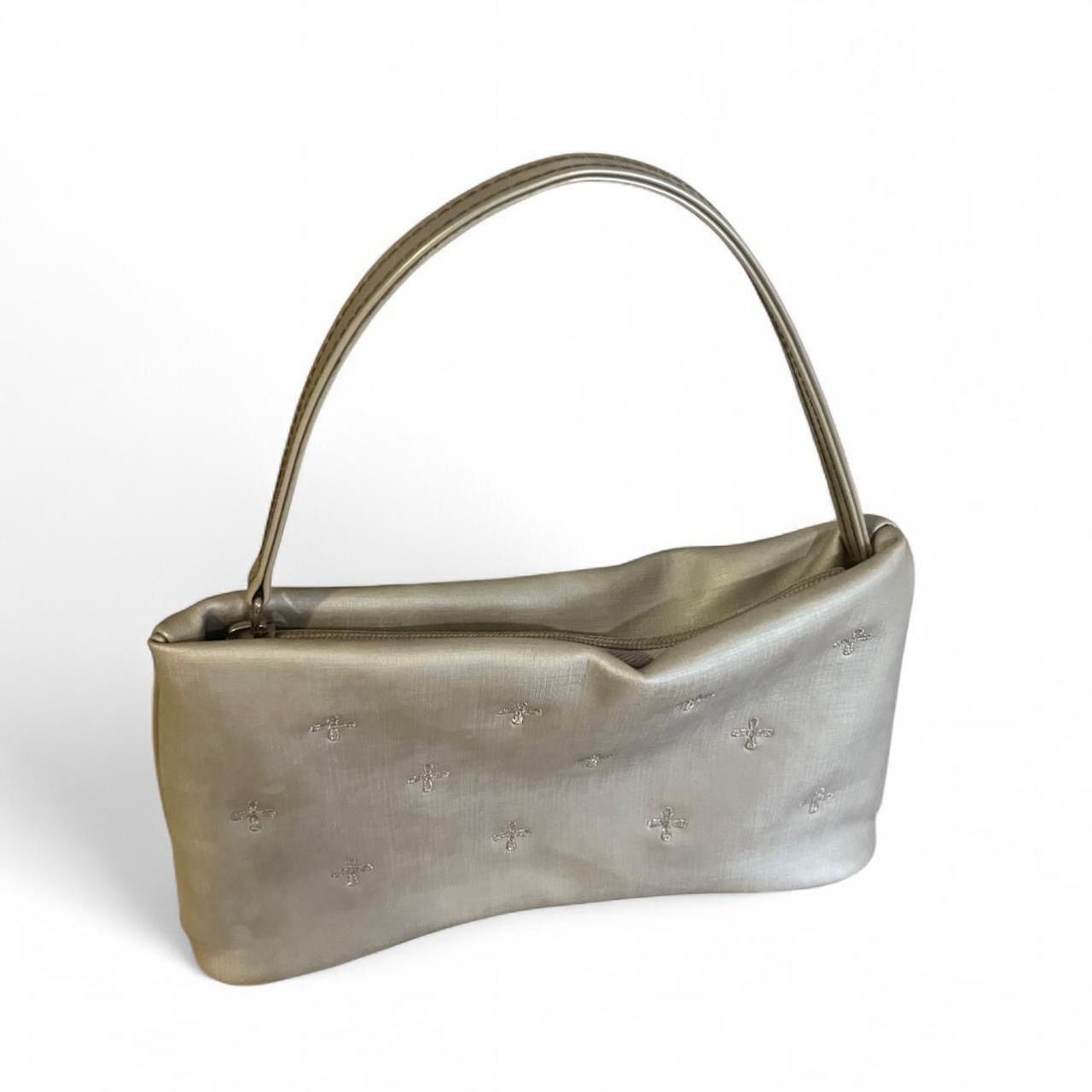 Other Y2K Silver light blue satin baguette bag Size ONE SIZE - 2 Thumbnail