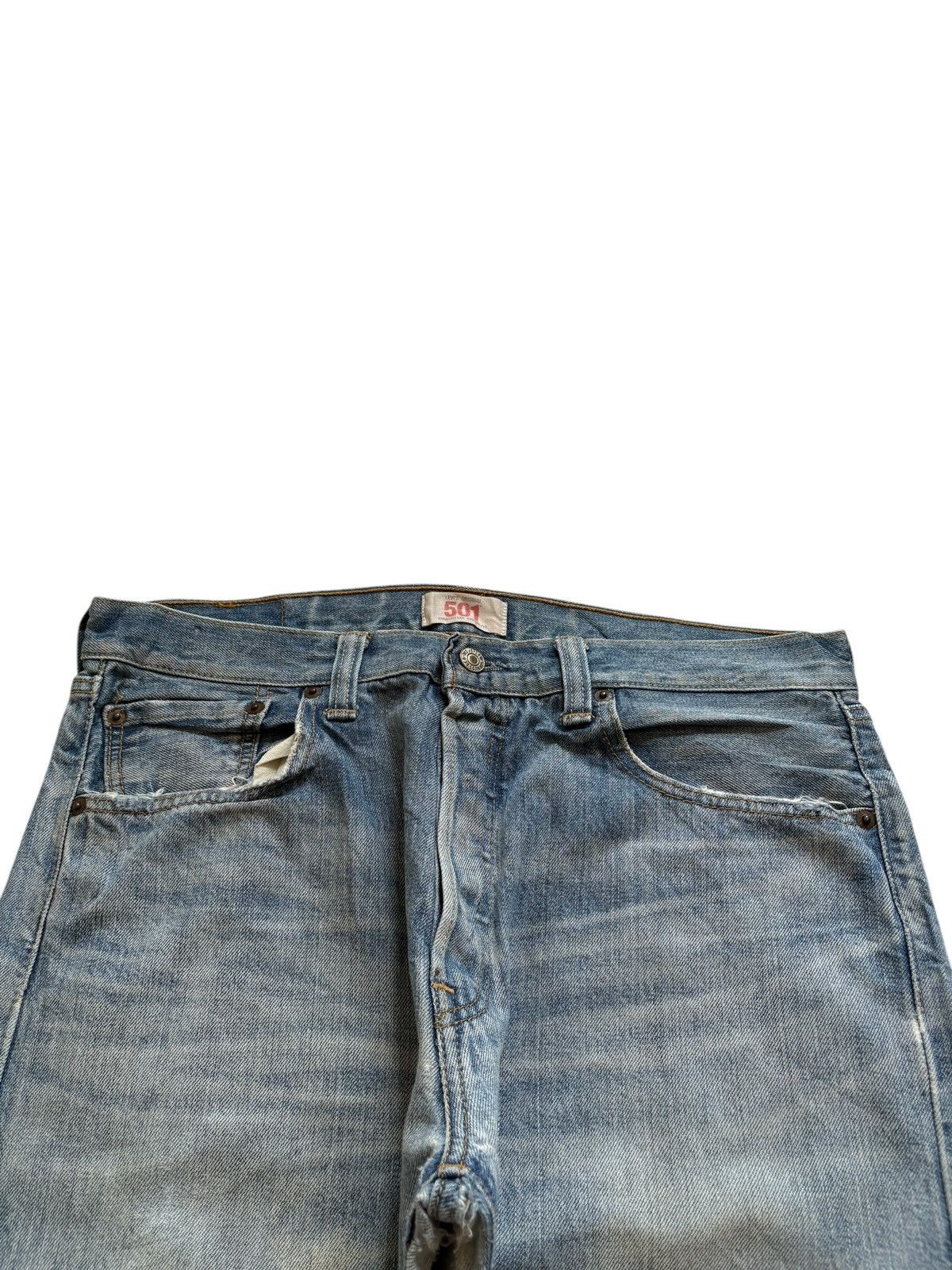 Levi's Vintage 90s Levis 501 Blue Wash Distressed Loose Baggy Jeans Size US 34 / EU 50 - 4 Thumbnail