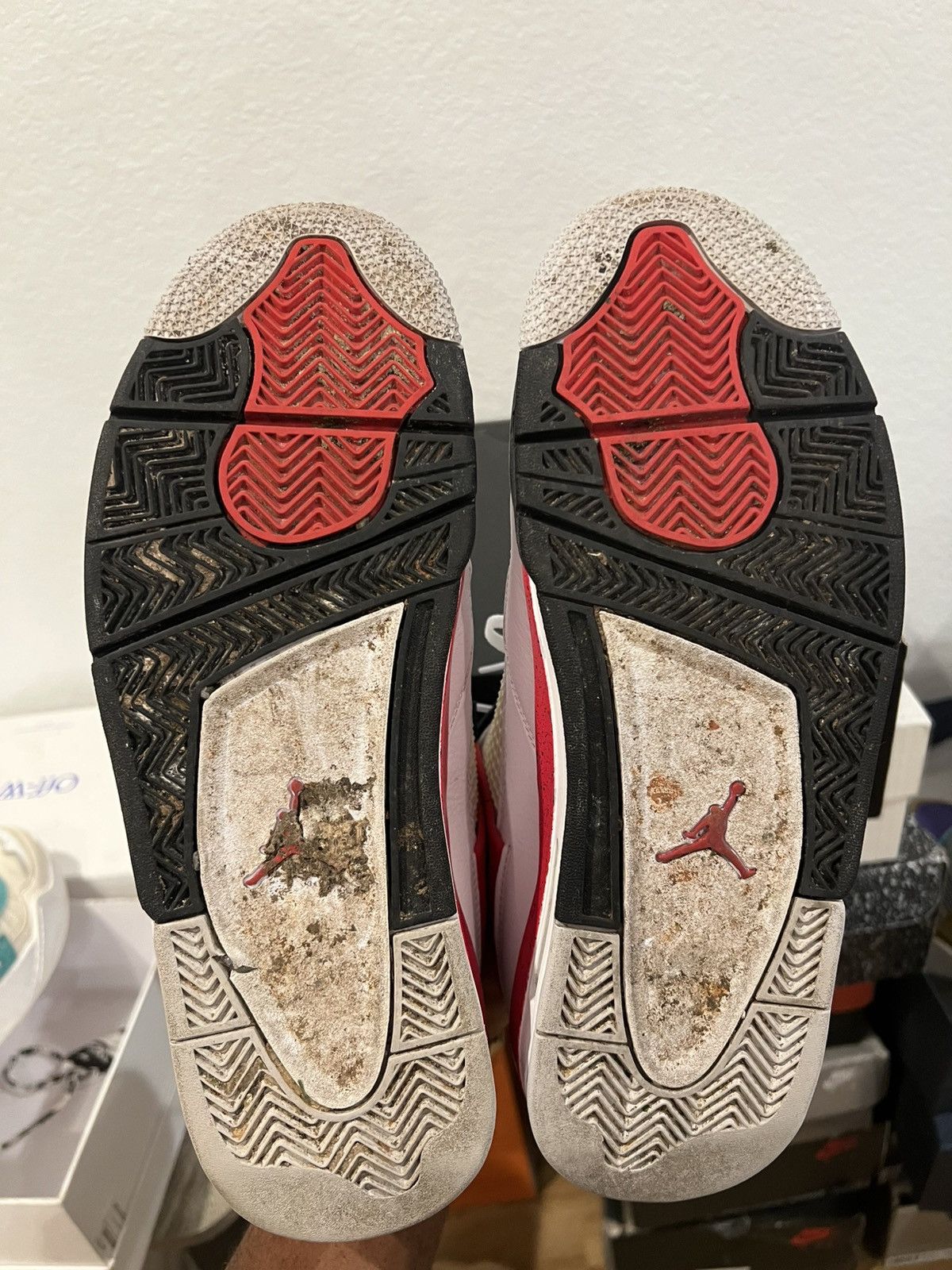Jordan Brand Air Jordan 4 Retro Red Cement Size US 10.5 / EU 43-44 - 5 Thumbnail