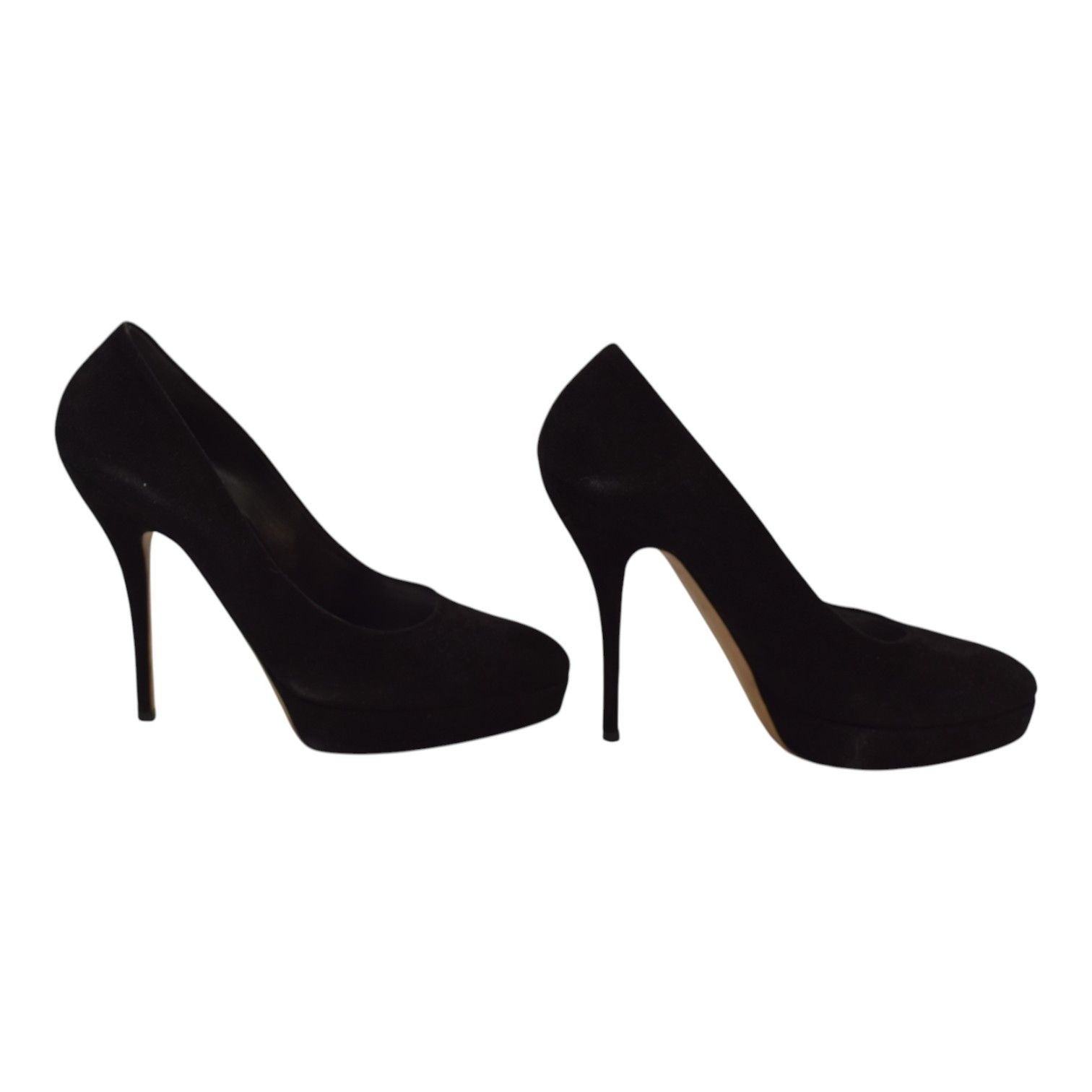 Gucci Gucci Black Suede Leather Almond Toe Classic Heel Platform Size US 9 / IT 39 - 2 Thumbnail