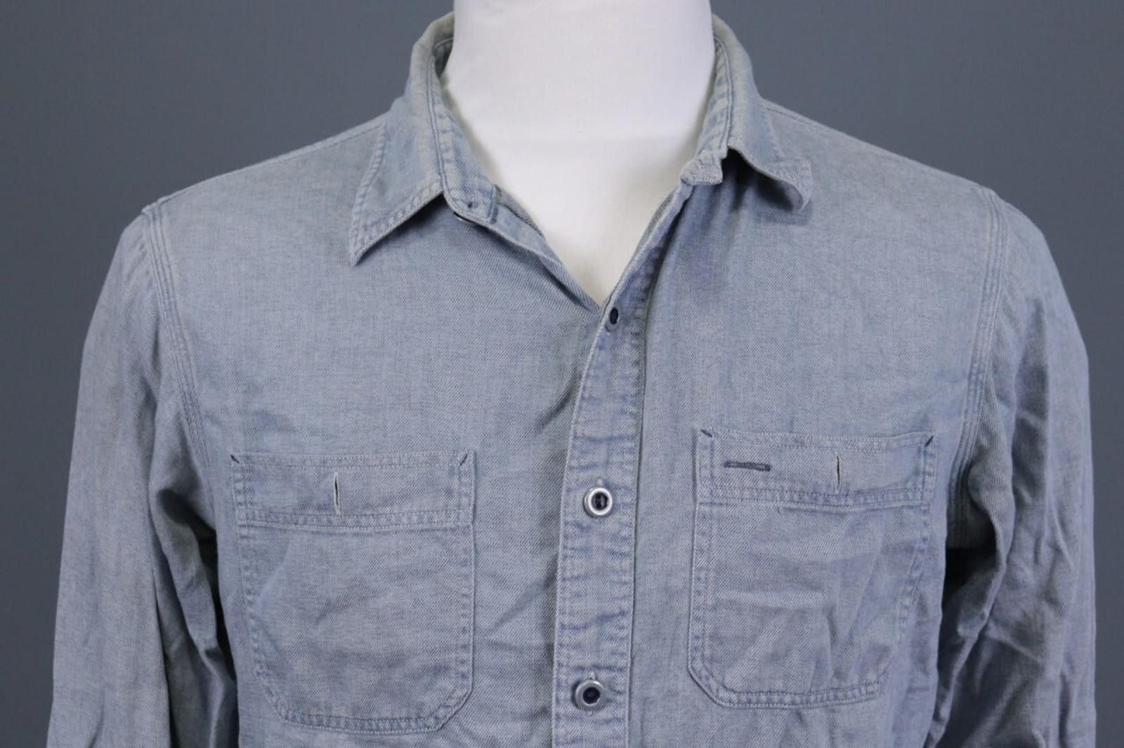 Polo Ralph Lauren Ralph Lauren Double RL Blue Denim Pockets Flanel Shirt M Size US M / EU 48-50 / 2 - 2 Thumbnail