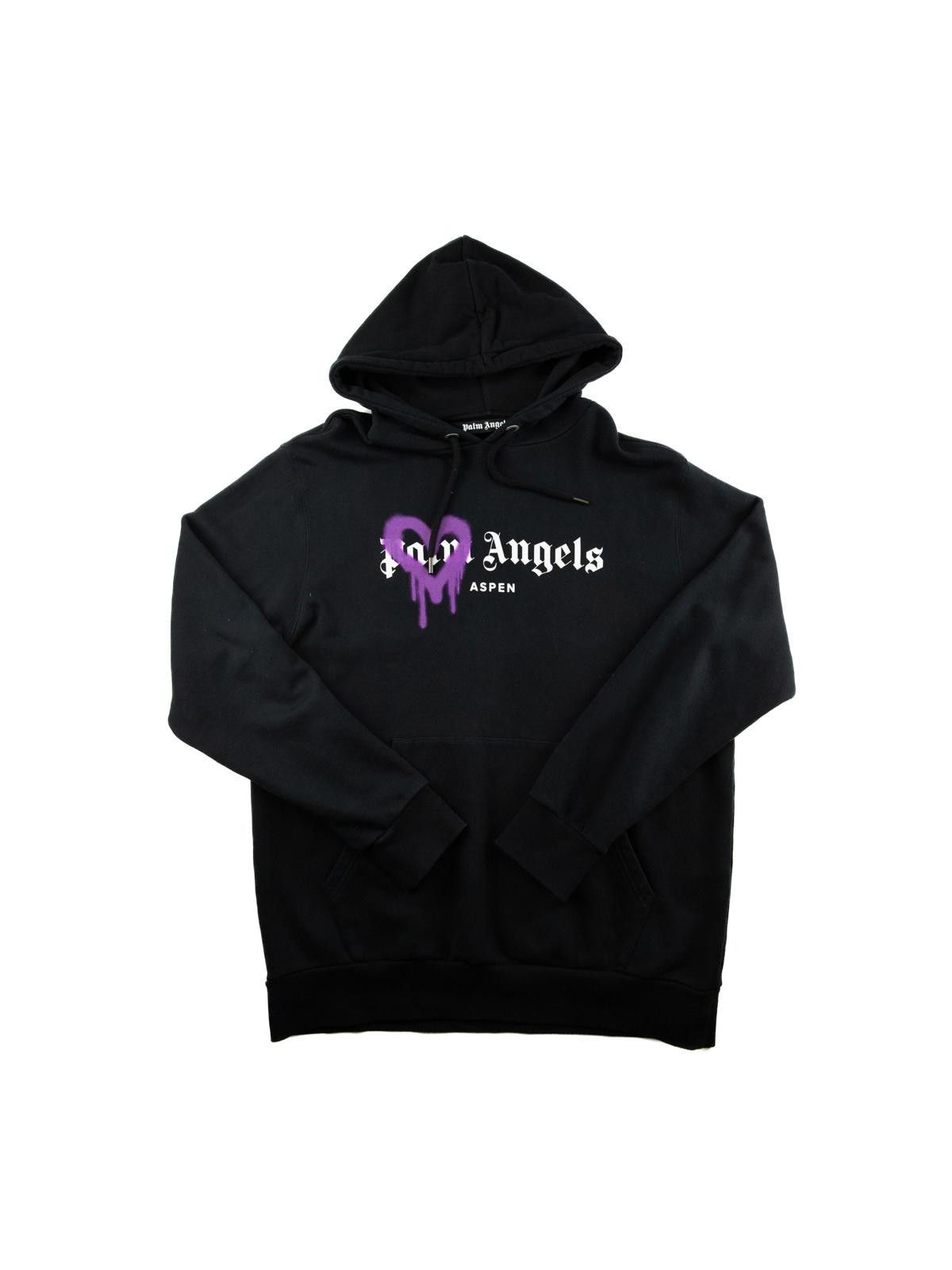 Palm Angels Palm Angels Aspen Logo Print Black Hoodie Size US L / EU 52-54 / 3 - 1 Thumbnail