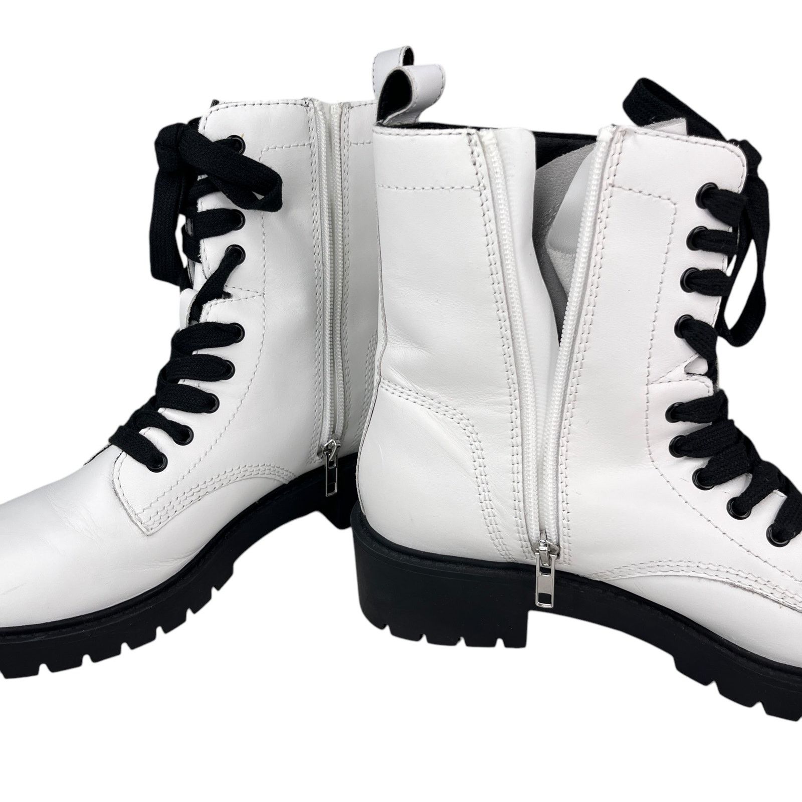 Steve Madden Steve Madden Checker Combat Boots White 9 Size US 9 / IT 39 - 9 Thumbnail