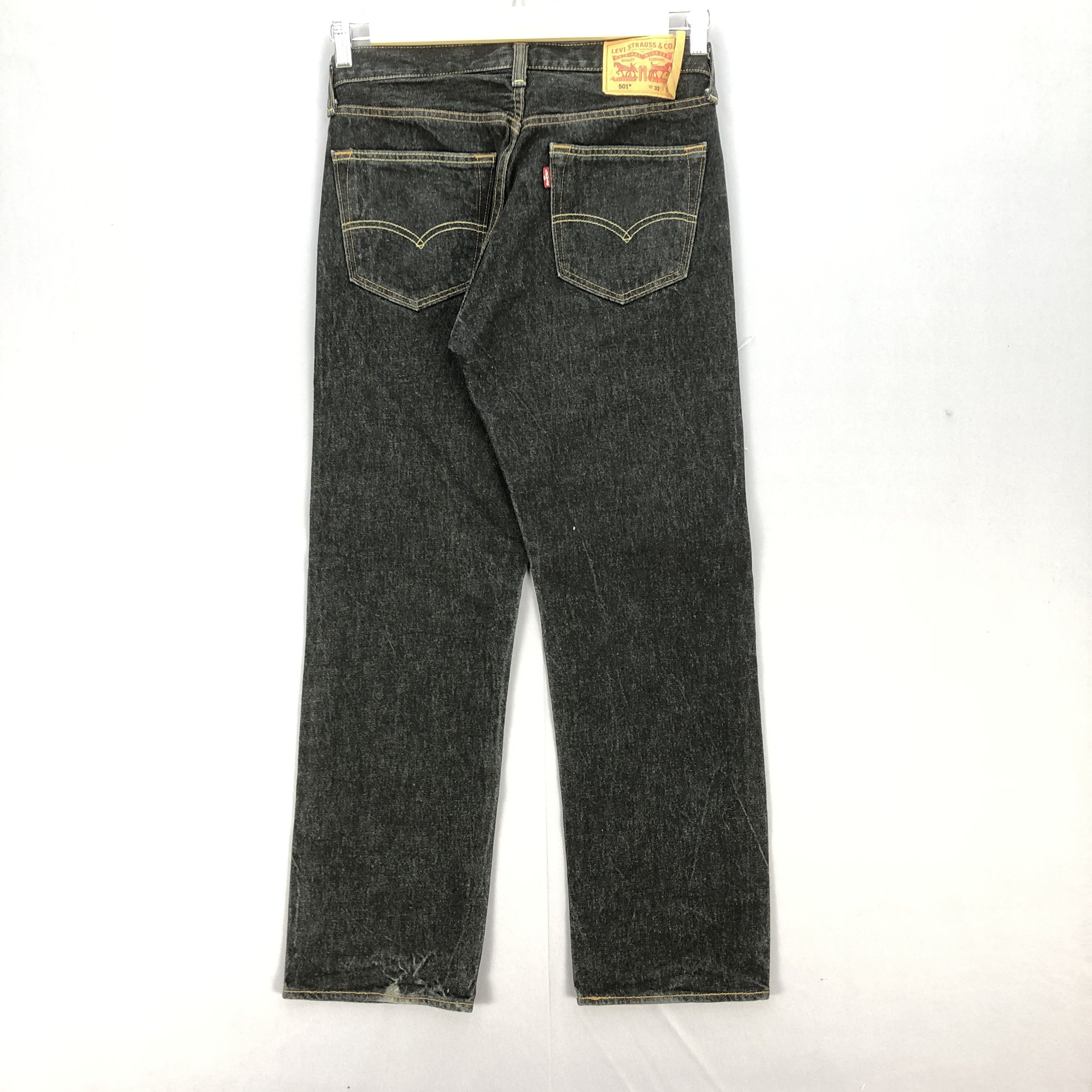 Levi's Vintage Y2K Levi's 501 Distressed Black Jeans Levis Denim Size US 30 / EU 46 - 2 Thumbnail