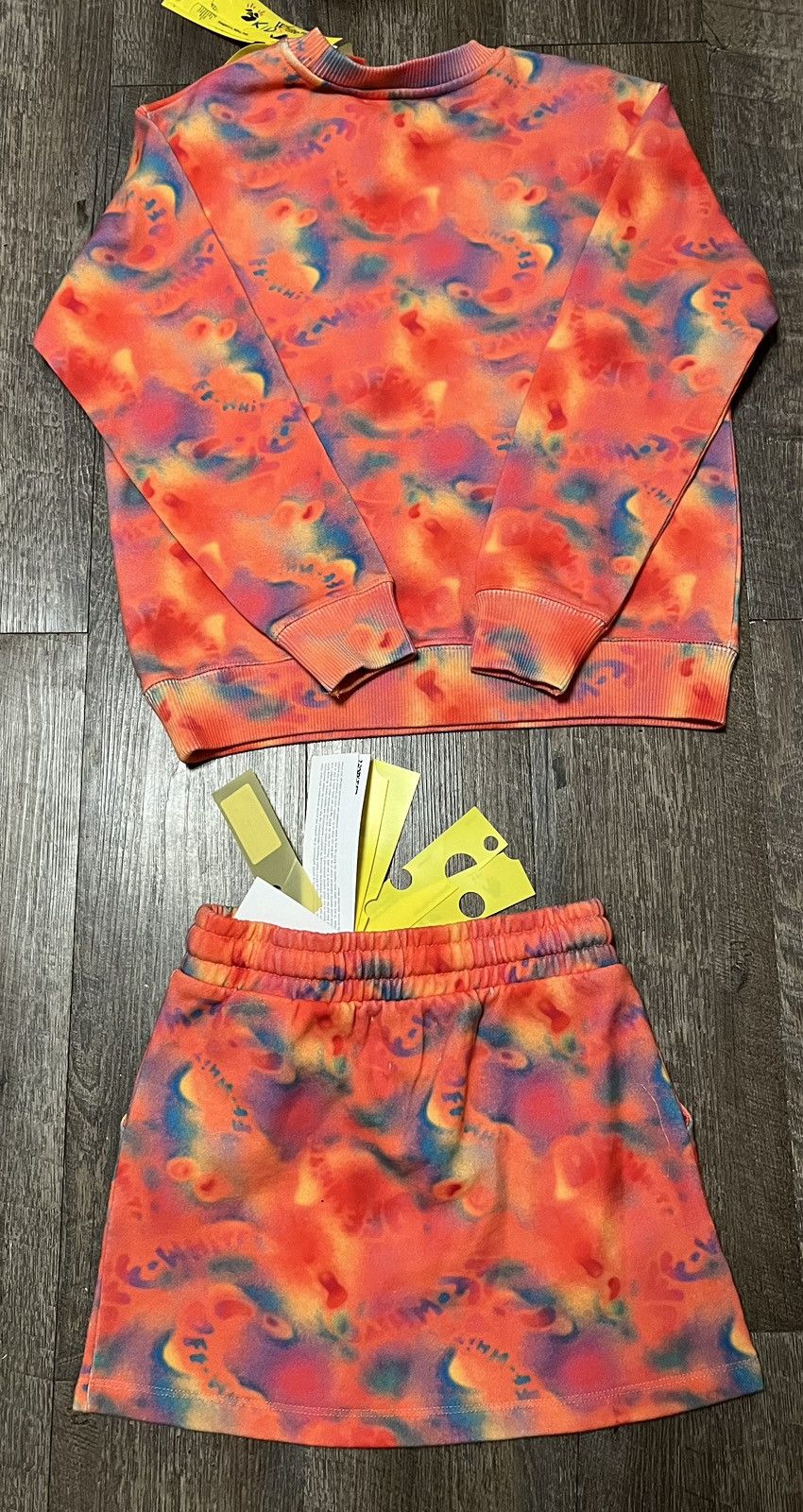 Off-White Off-White Kids Virgil Abloh Tie Dye Sweater Skirt Size 8 Size XXS / US 00 / IT 34 - 6 Thumbnail