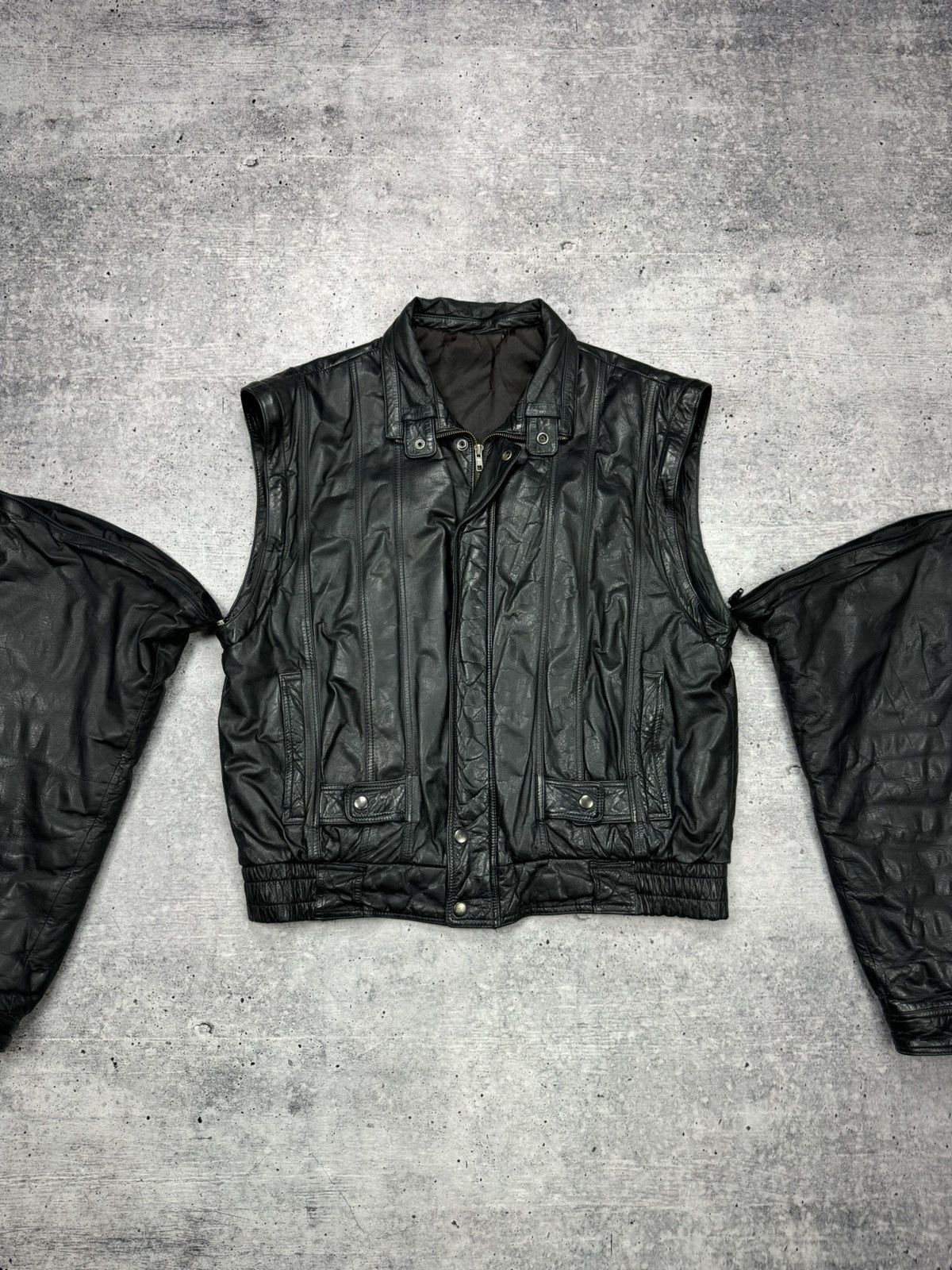 Genuine Leather Vintage Aviator Top Gun Genuine Leather Bomber Jacket - Vest Size US M / EU 48-50 / 2 - 22 Thumbnail