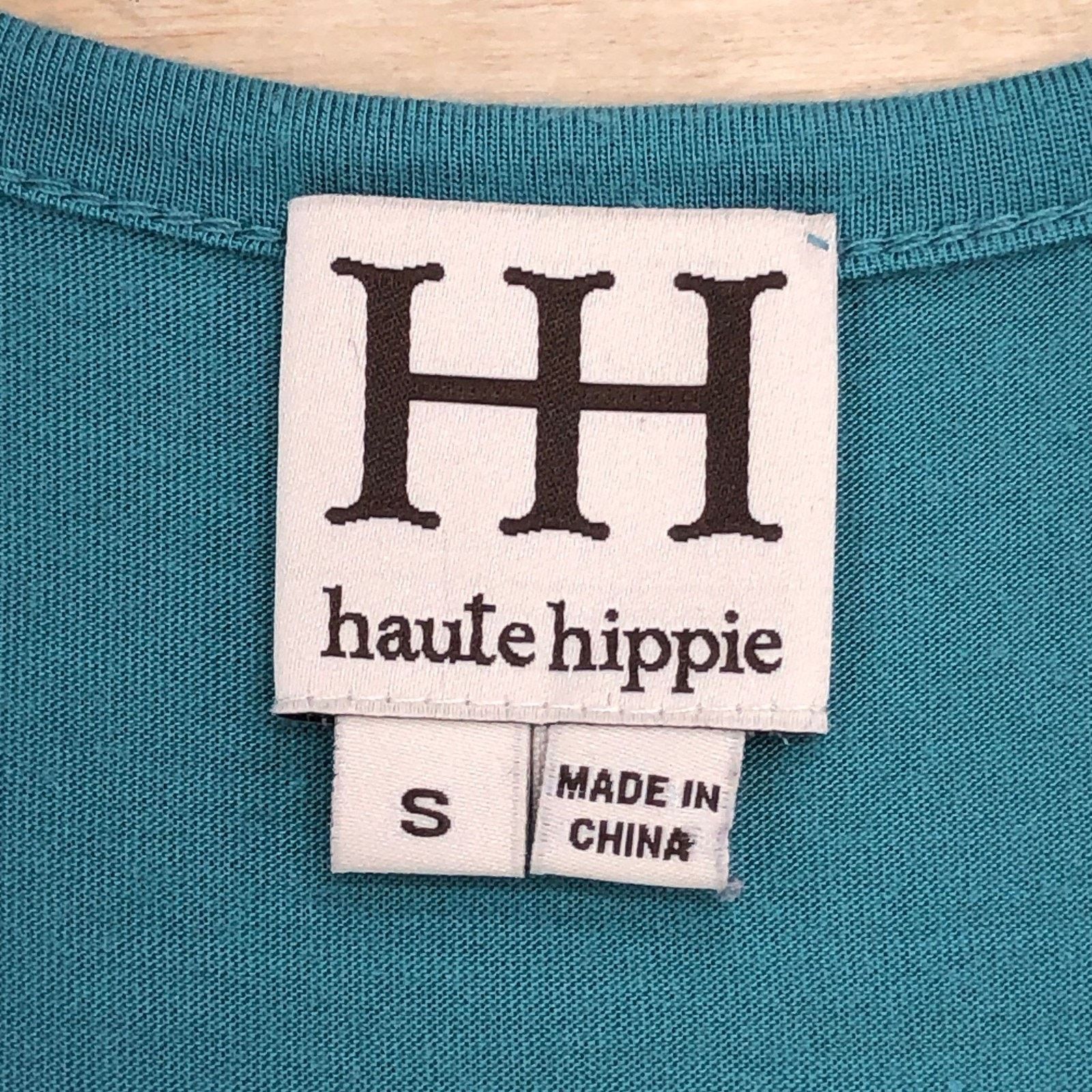 Haute Hippie Haute Hippie Tank Top S Teal Modal Scoop Neck High-Low Hem Size S / US 4 / IT 40 - 12 Thumbnail