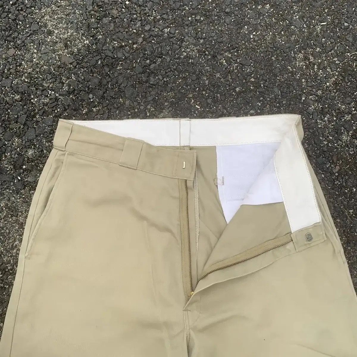 Dickies × Vintage VINTAGE DICKIES TROUSERS KHAKI BLANK TALON MADE IN U.S.A Size US 31 - 7 Thumbnail
