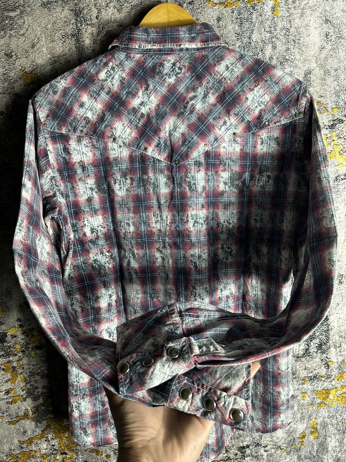 Hysteric Glamour 2000s CRAZY SMOKE ABSTRACT STUDDED IFSIX LGB STYLE SHIRT Size US M / EU 48-50 / 2 - 6 Thumbnail