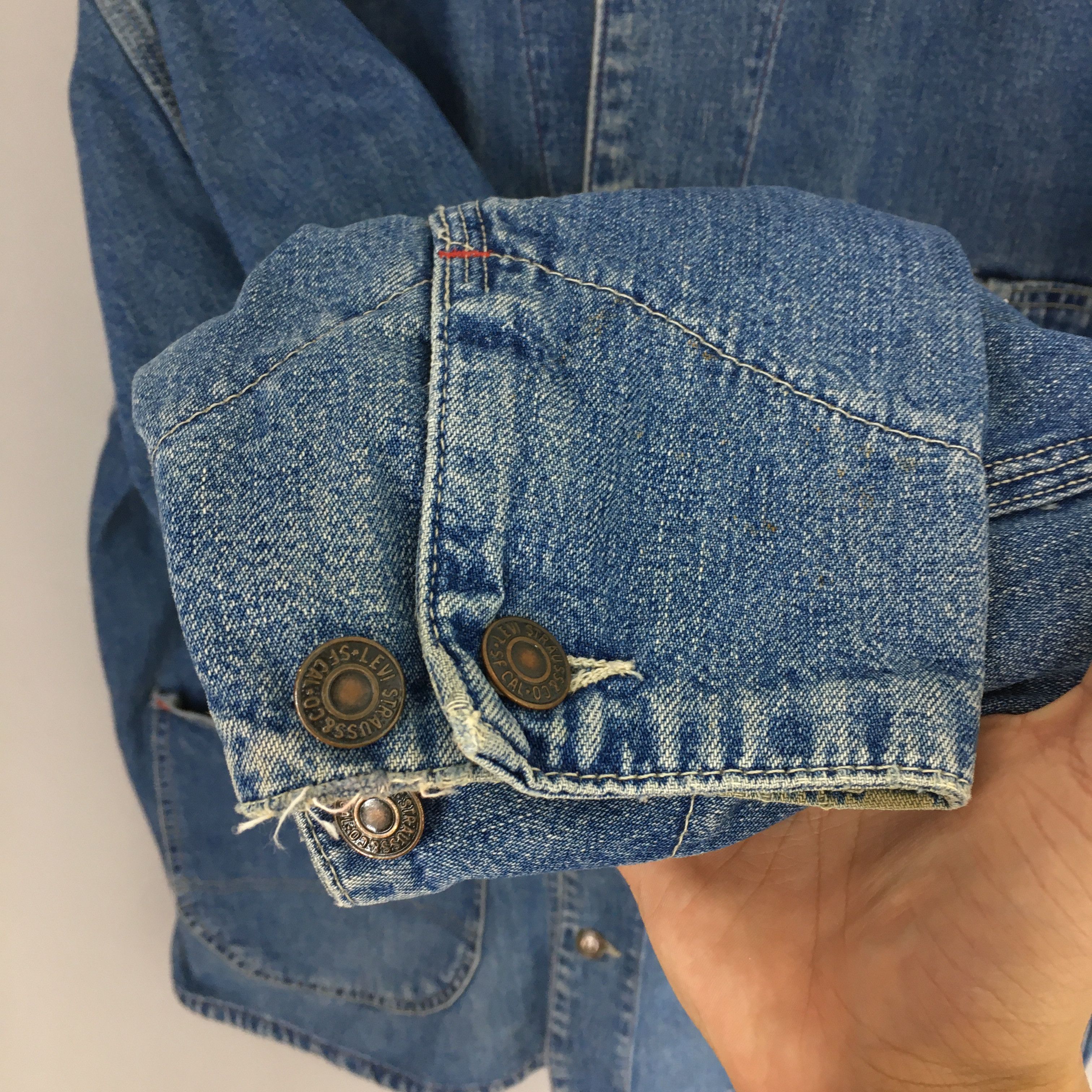 Levi's Vintage 1990s Levi's Denim Jeans Worker Jacket XLarge Size US XL / EU 56 / 4 - 6 Thumbnail
