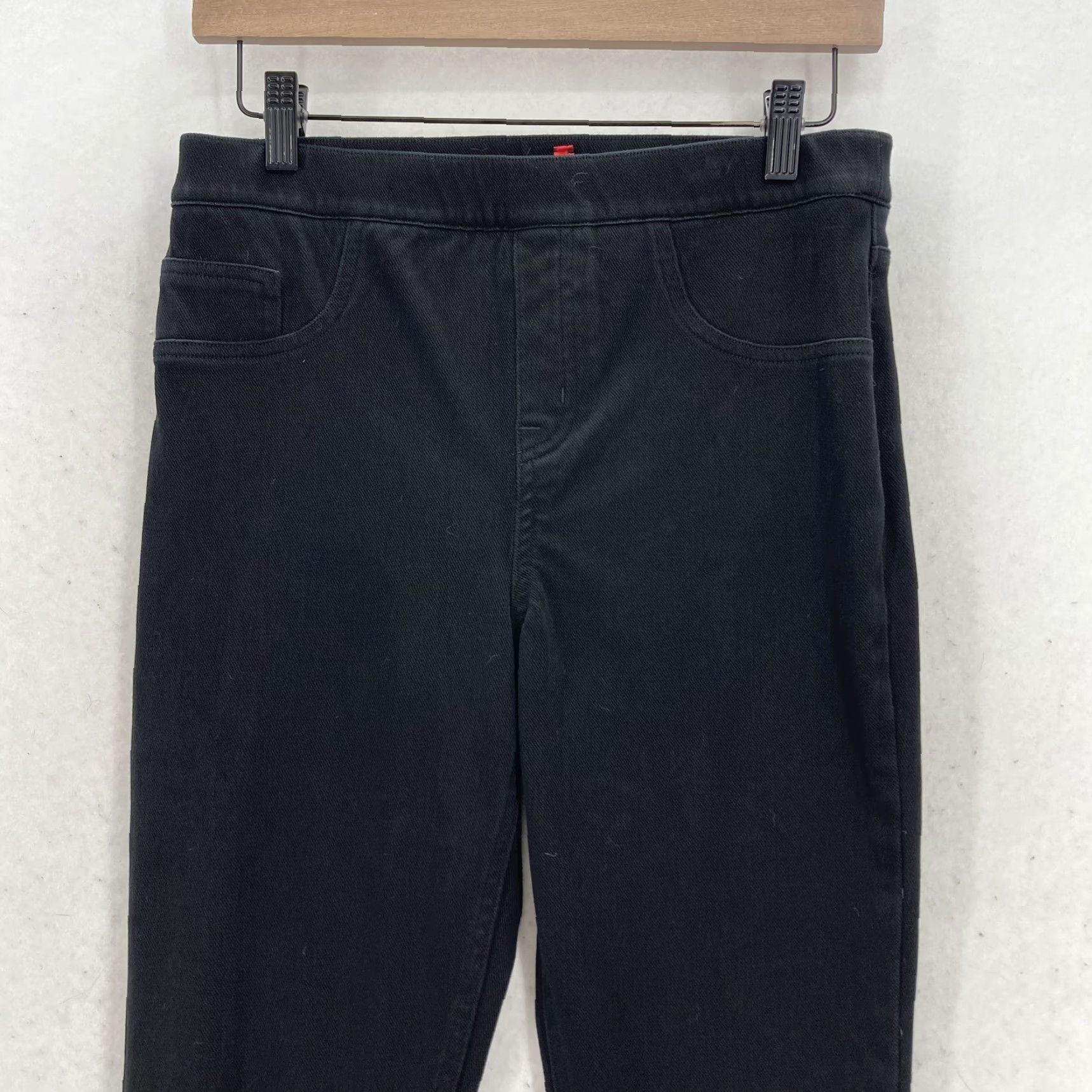 Spanx Spanx Ankle Leggings Womens Medium Black Pull On Stretch Denim Pants Size 32" / US 10 / IT 46 - 2 Thumbnail