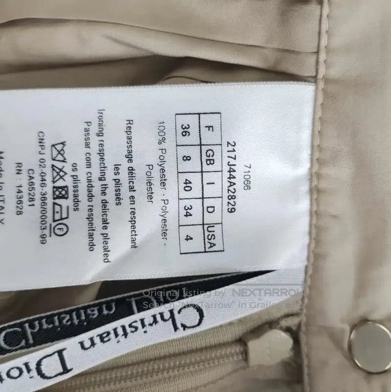 Dior Dior Khaki Pleated Women's Skirt . Size 23" - 4 Thumbnail
