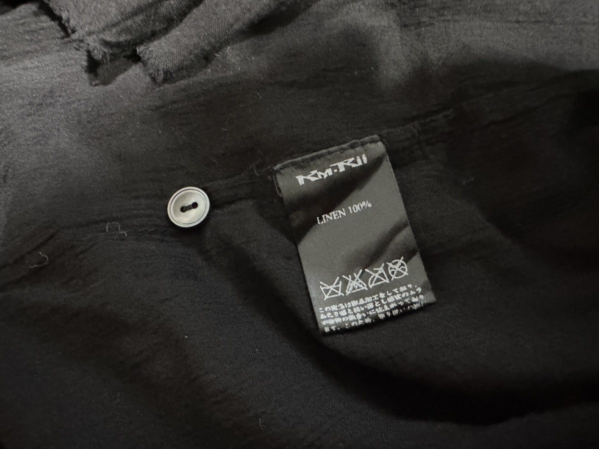 KMRii 🔥Rare Archived Kmrii Linen Shirt Raw Edge Goth Punk Size US XXL / EU 58 / 5 - 14 Thumbnail