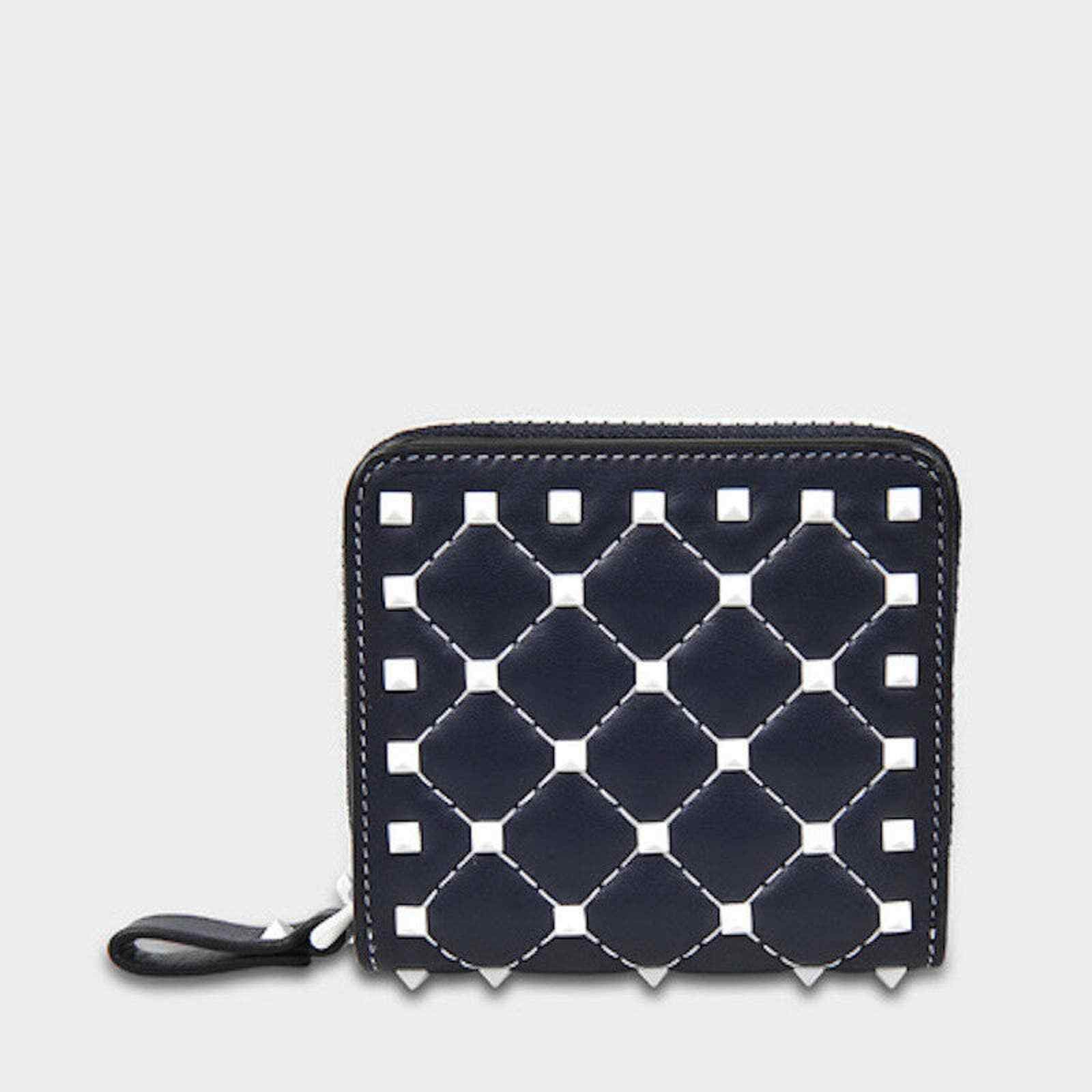 Valentino Valentino Spike Leather Small Zip French Compact Wallet Size ONE SIZE - 2 Thumbnail