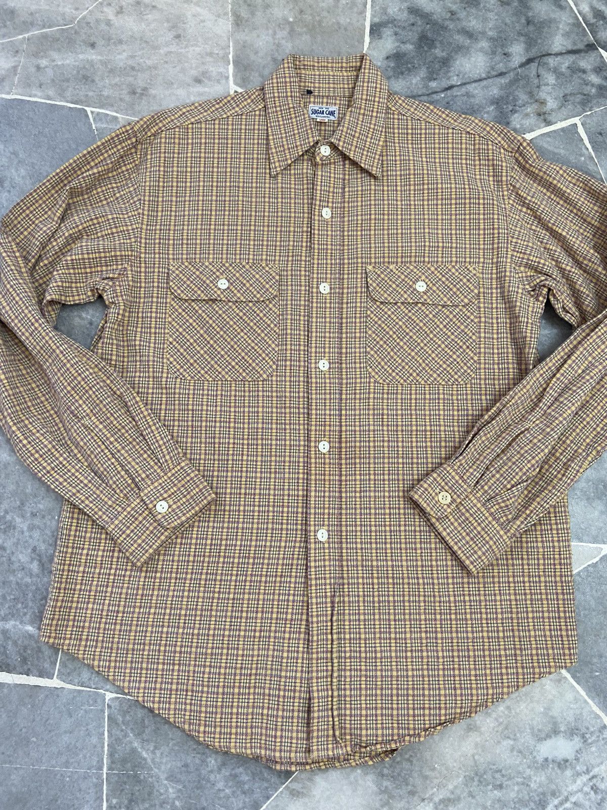 Flannel × Sugar Cane × Toyo Enterprises Vintage Sugar Cane Flannel Shirt Button Up Size US L / EU 52-54 / 3 - 8 Thumbnail