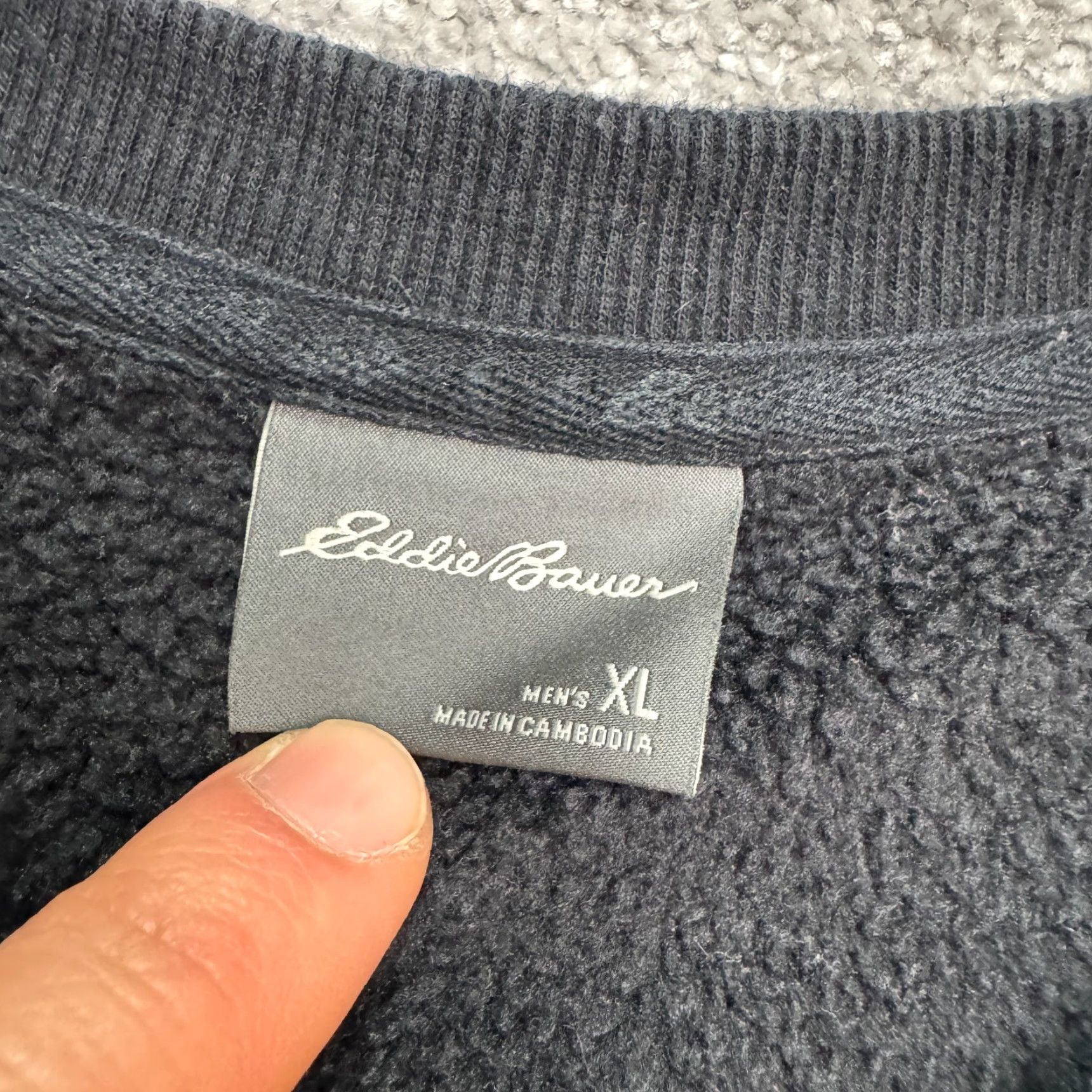 Eddie Bauer Eddie Bauer Sweatshirt Mens XL Black Crew Neck Cotton Fleece Pullover Size US XL / EU 56 / 4 - 6 Thumbnail