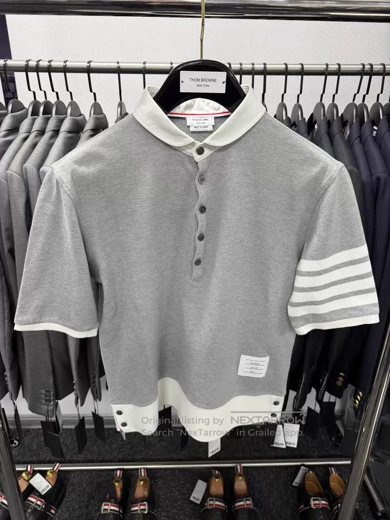 Thom Browne Thom Browne Short-Sleeve Polo Shirt Size US M / EU 48-50 / 2 - 1 Thumbnail