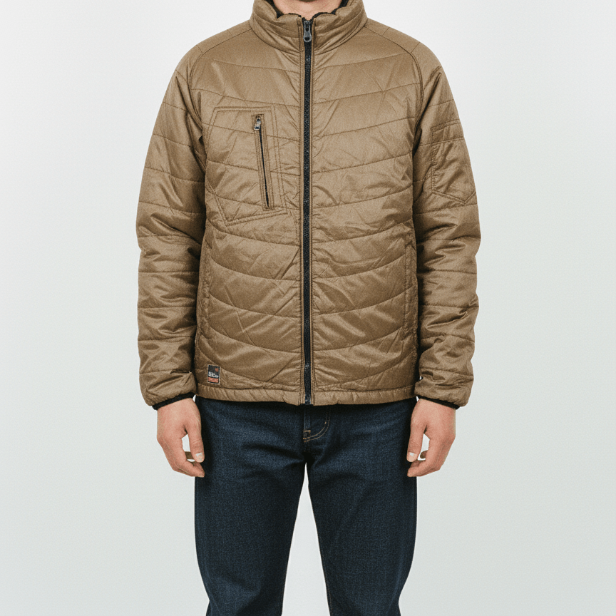 Japanese Brand Vintage Burtle Work Wear Light Jacket Puffer Coat Size US L / EU 52-54 / 3 - 1 Thumbnail