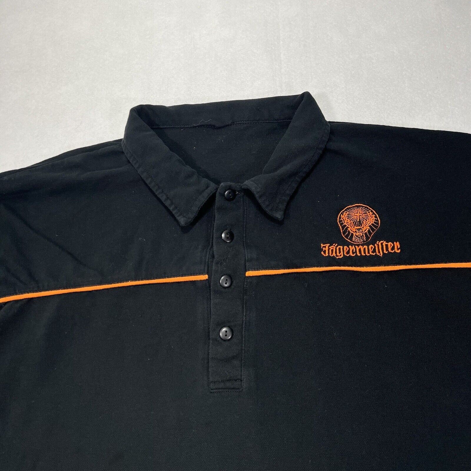 Other Jägermeister Polo Black Orange Digestif Logo Shirt Size US XL / EU 56 / 4 - 2 Thumbnail