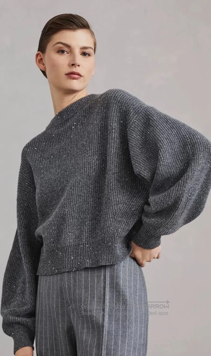 Brunello Cucinelli Brunello Cucinelli Gray Sweater M. Size US M / EU 48-50 / 2 - 1 Thumbnail