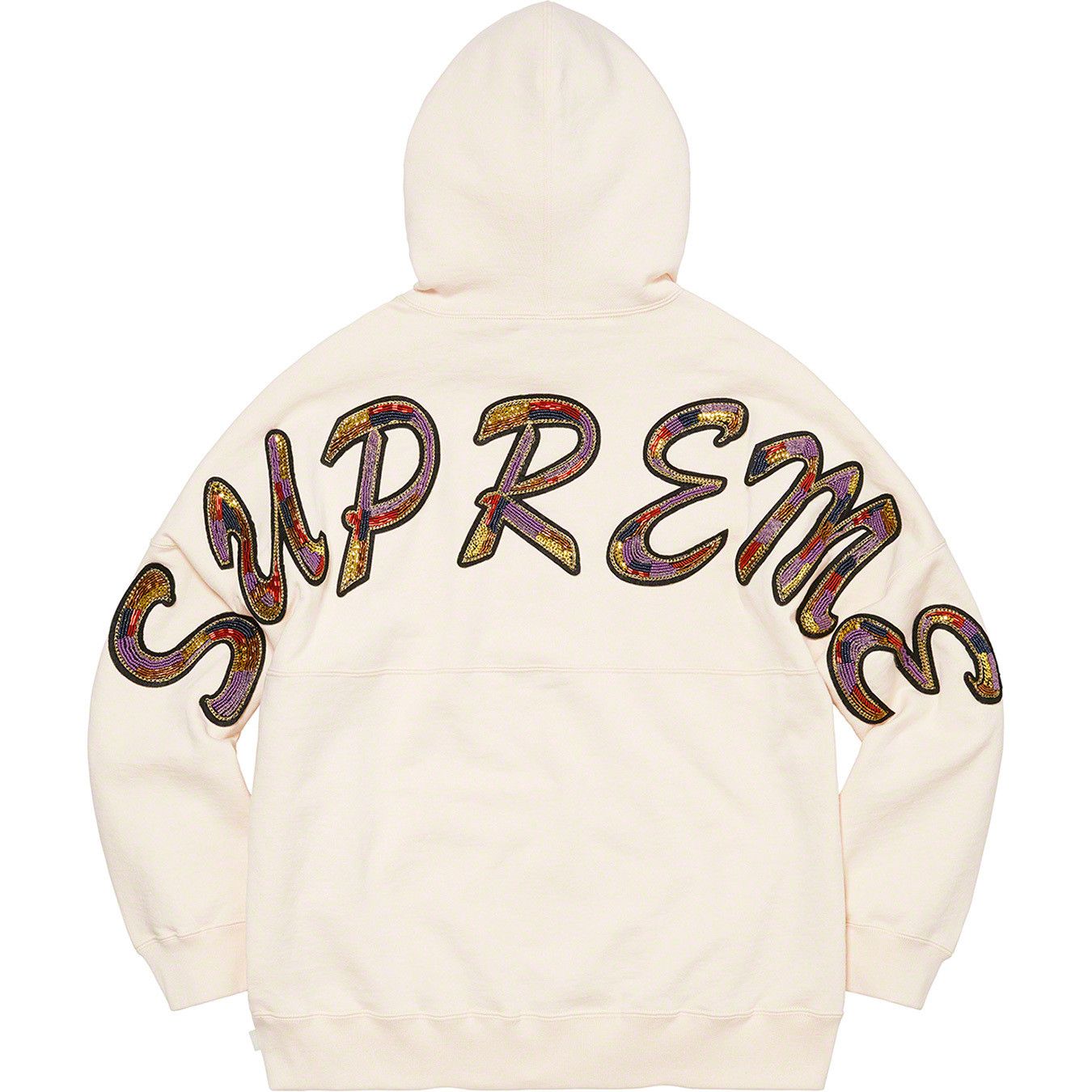 Supreme Beaded Hooded Sweatshirt xLarge Natural