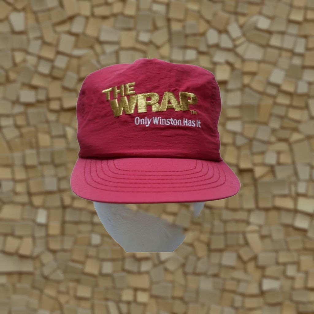 Vintage VINTAGE Winston Cap Hat Nylon Red 90s 80s Promo The Wrap Adjustable One Size Men Mens Snapback Cap Size ONE SIZE - 1 Thumbnail