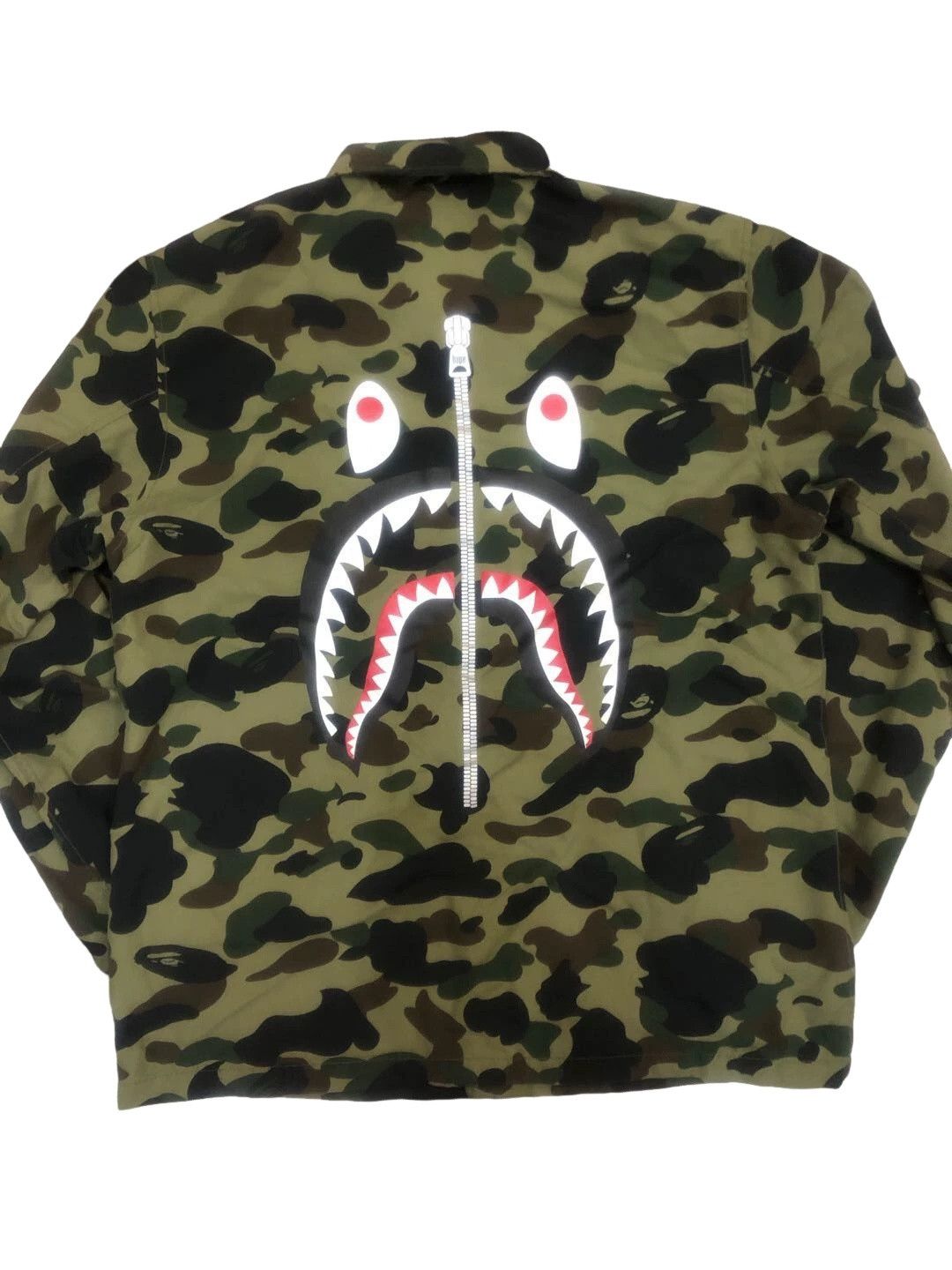 Bape A Bathing Ape Camo Shark Coach Jacket Size XL Size US XL / EU 56 / 4 - 1 Thumbnail