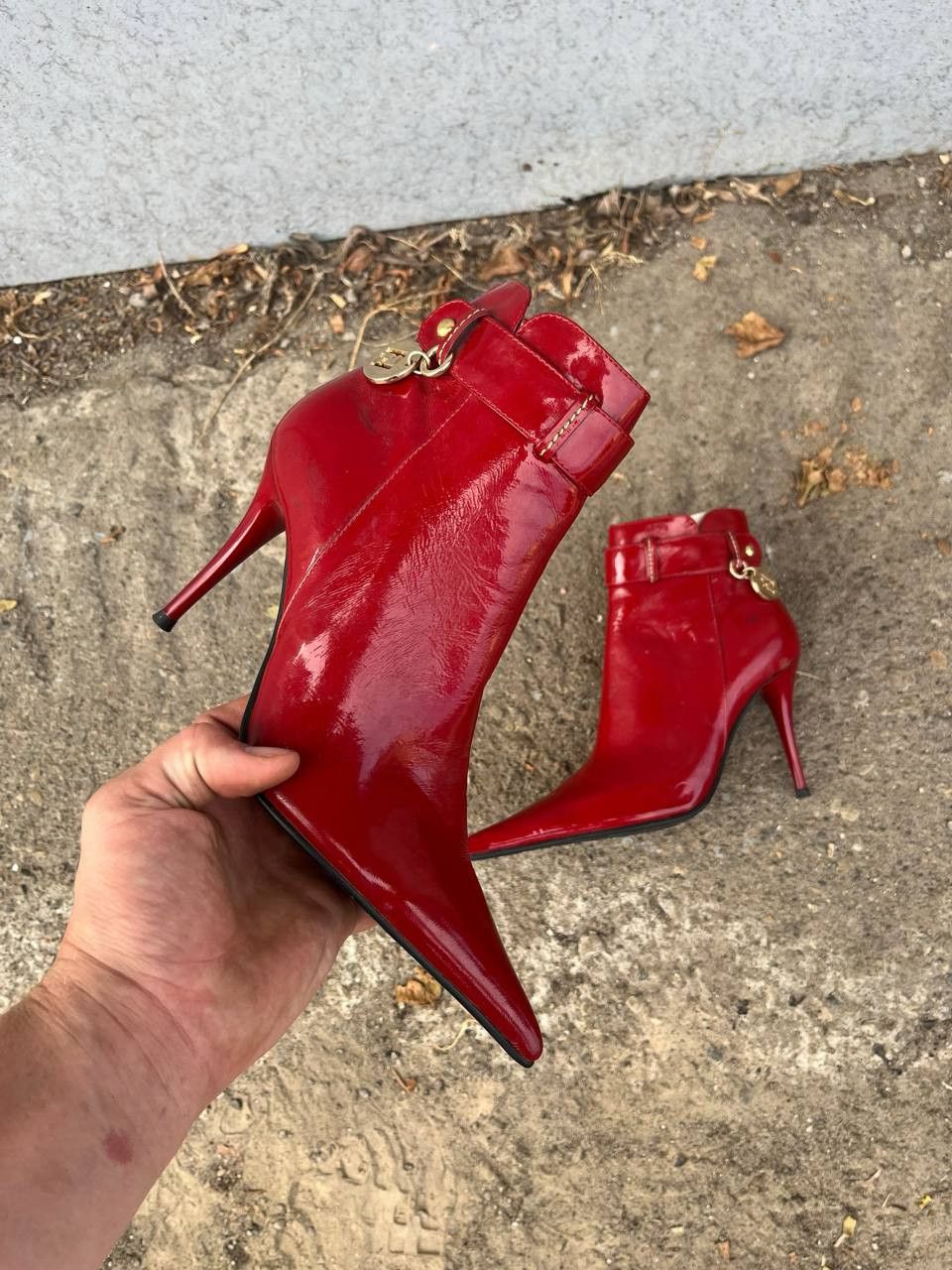 If Six Was Nine Vntg As 98 Guidi style Leather Faded Biker High Boots Heels Size US 6 / IT 36 - 7 Thumbnail