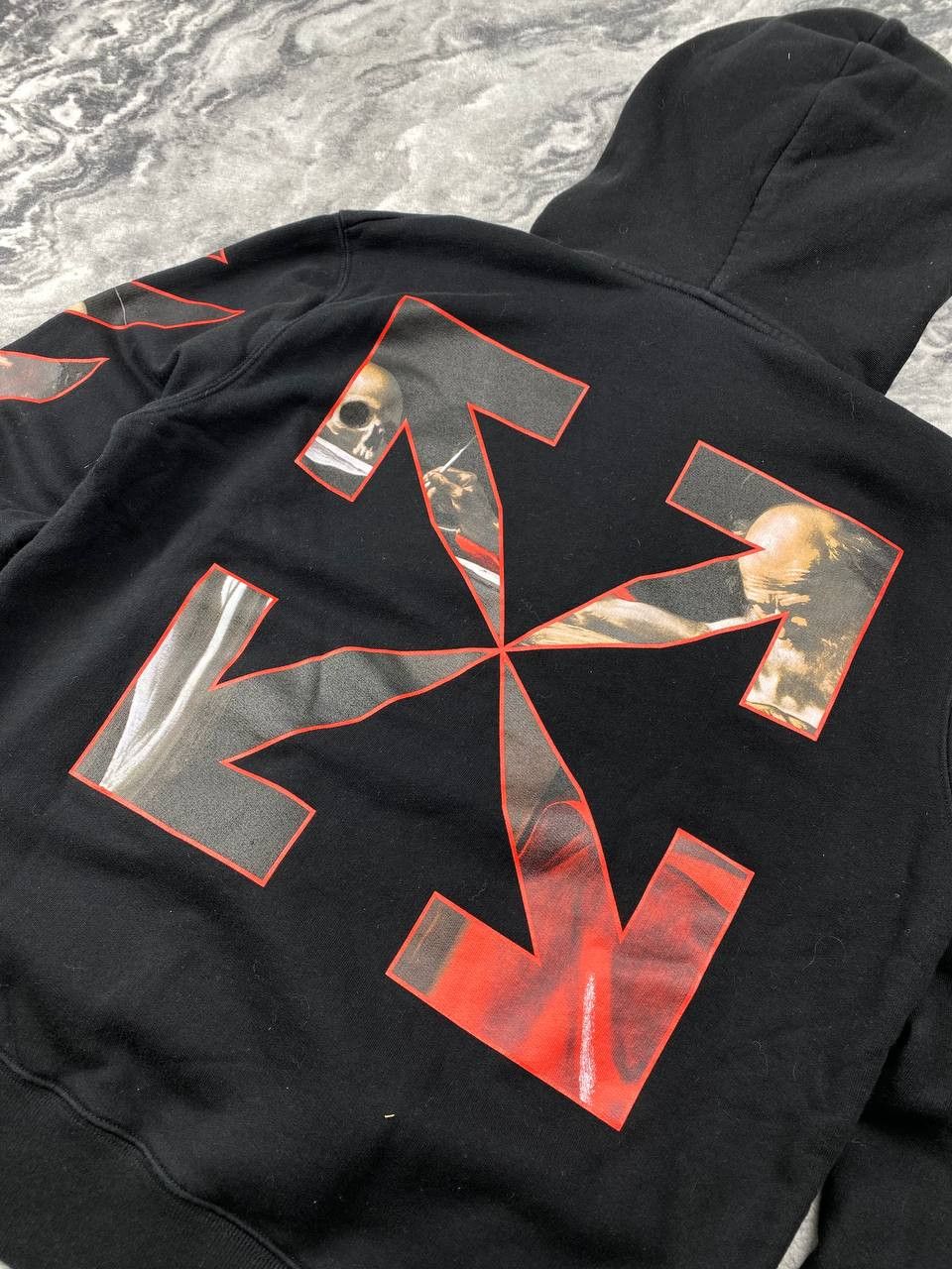 Off-White Off-White Caravaggio Diag Sleeve Hoodie Big Logo Men Size M Size US M / EU 48-50 / 2 - 12 Thumbnail